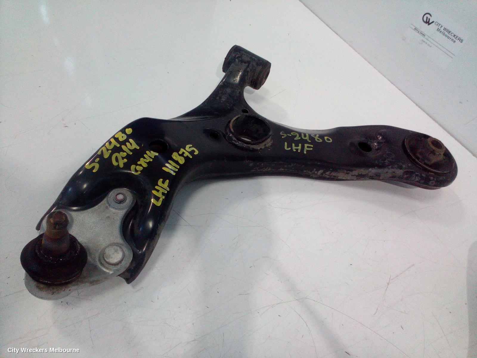 TOYOTA COROLLA LEFT FRONT LOWER CONTROL ARM, ZRE182R/ZWE186R, HATCH, 10/2012 - 06/2018