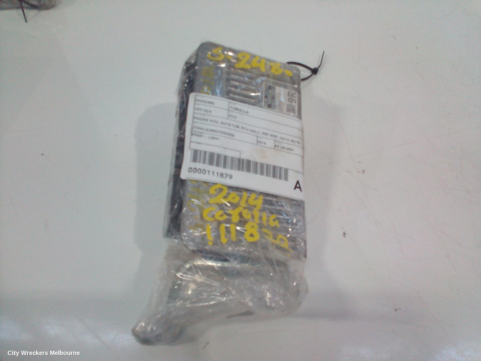 TOYOTA COROLLA ECU, ENGINE ECU, AUTO T/M, ECU ONLY, ZRE182R, 10/2012 - 06/2018