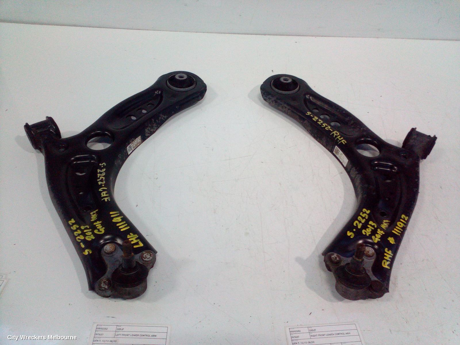 VOLKSWAGEN GOLF LEFT FRONT LOWER CONTROL ARM, GEN 7, 12/2012 - 08/2020