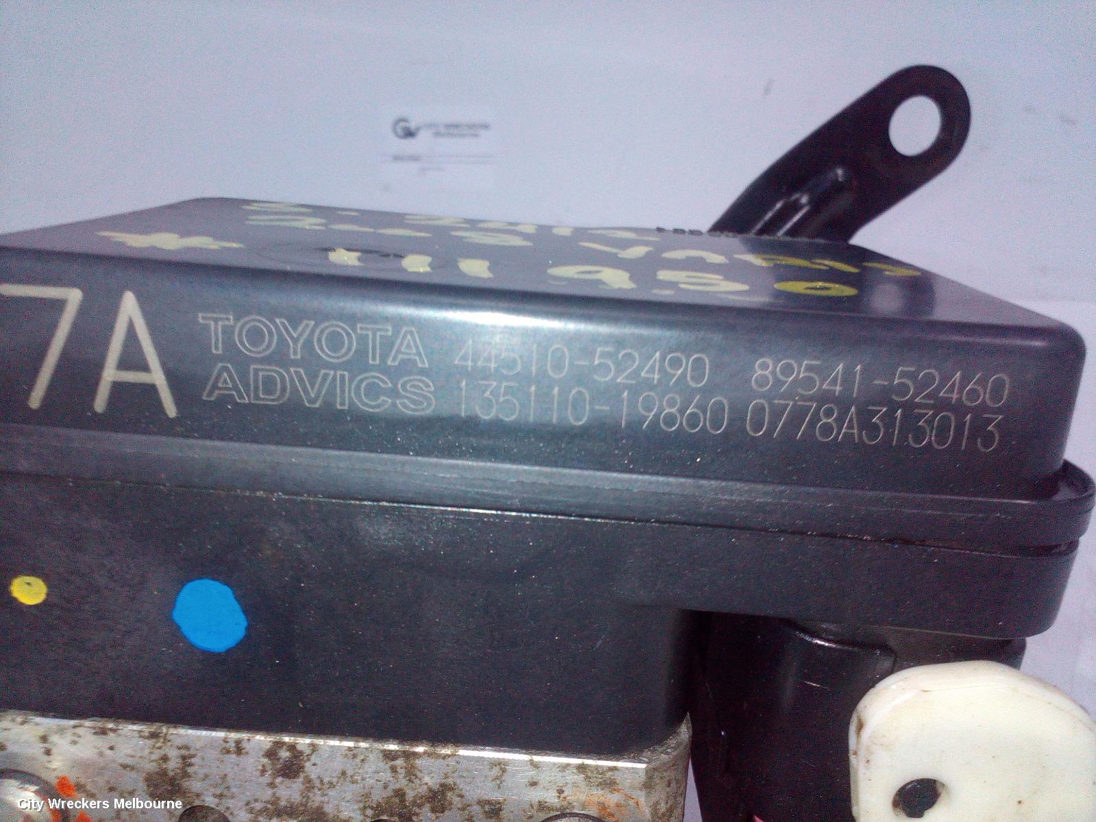 TOYOTA YARIS ABS PUMP/MODULATOR, 3DR/5DR HATCH, NCP9#, 10/2005 - 08/2008