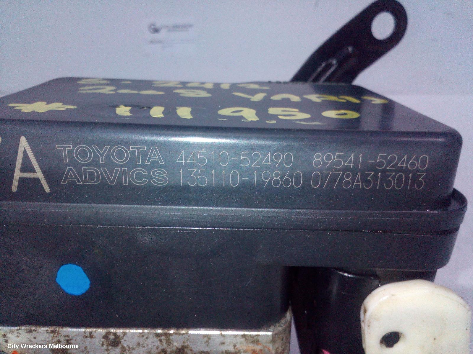 TOYOTA YARIS ABS PUMP/MODULATOR, 3DR/5DR HATCH, NCP9#, 10/2005 - 08/2008