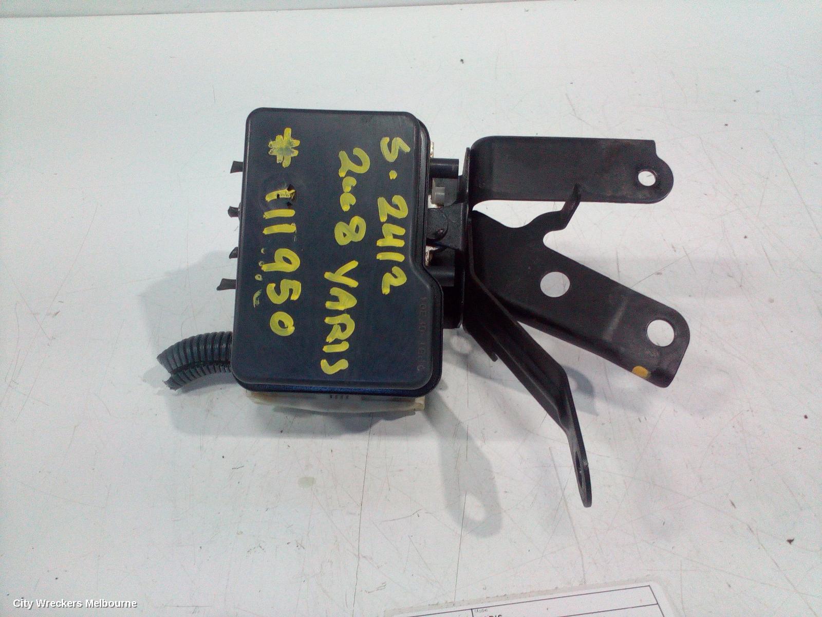TOYOTA YARIS ABS PUMP/MODULATOR, 3DR/5DR HATCH, NCP9#, 10/2005 - 08/2008