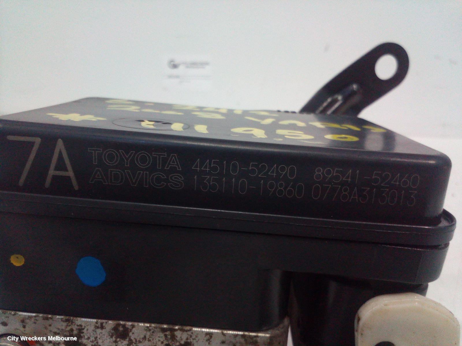 TOYOTA YARIS ABS PUMP/MODULATOR, 3DR/5DR HATCH, NCP9#, 10/2005 - 08/2008