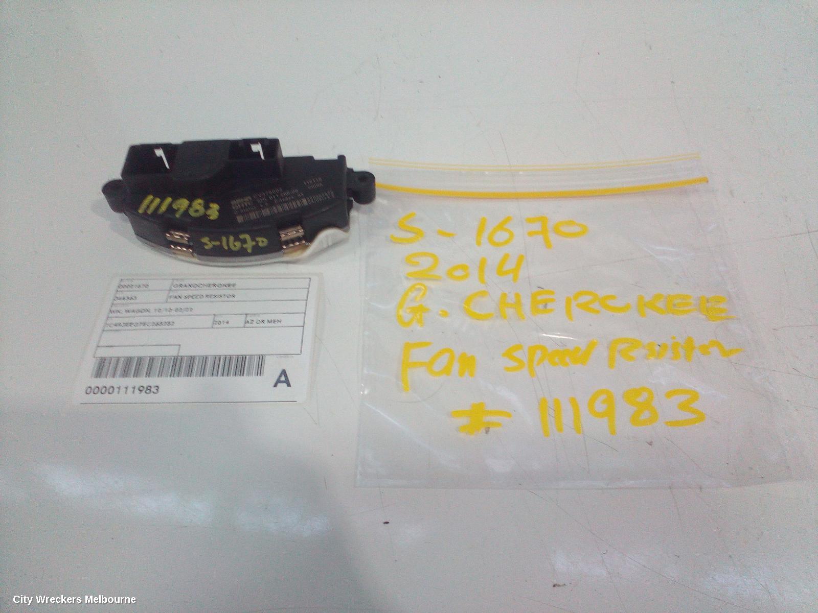 JEEP GRANDCHEROKEE FAN SPEED RESISTOR, WK, WAGON, 10/2010 - 02/2022