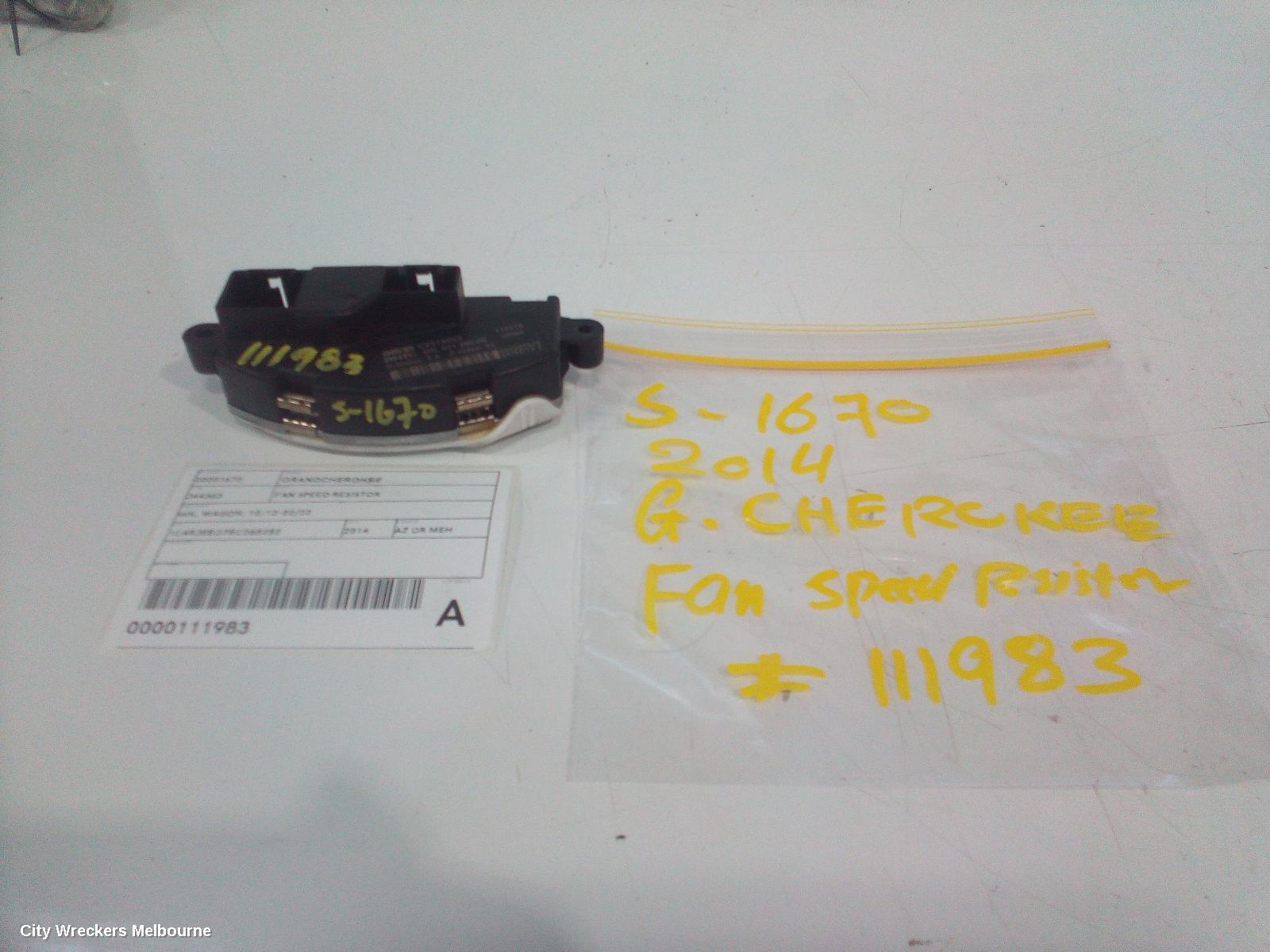 JEEP GRANDCHEROKEE FAN SPEED RESISTOR, WK, WAGON, 10/2010 - 02/2022
