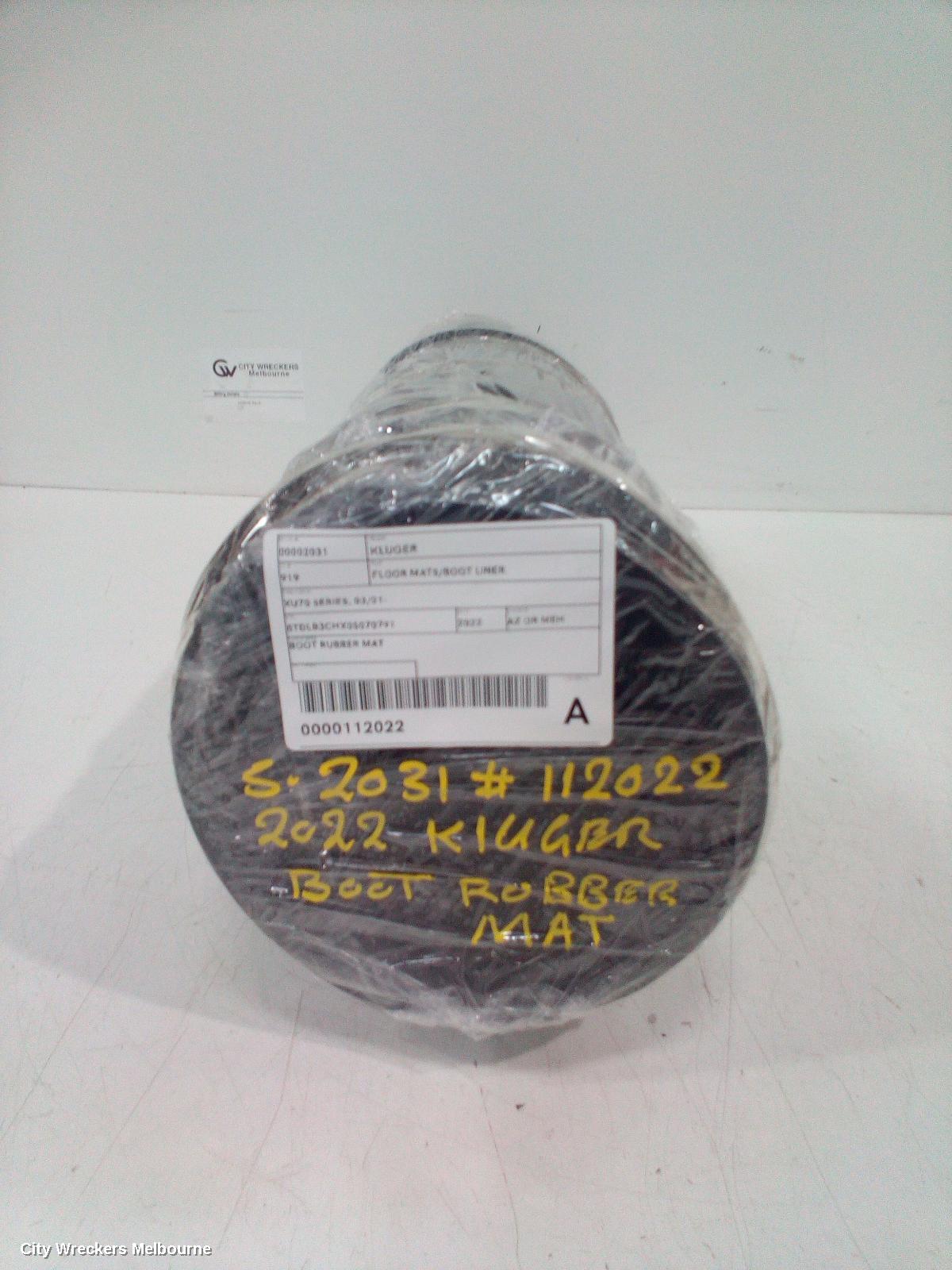 TOYOTA KLUGER FLOOR MATS, XU70 SERIES, 03/2021 ONWARDS