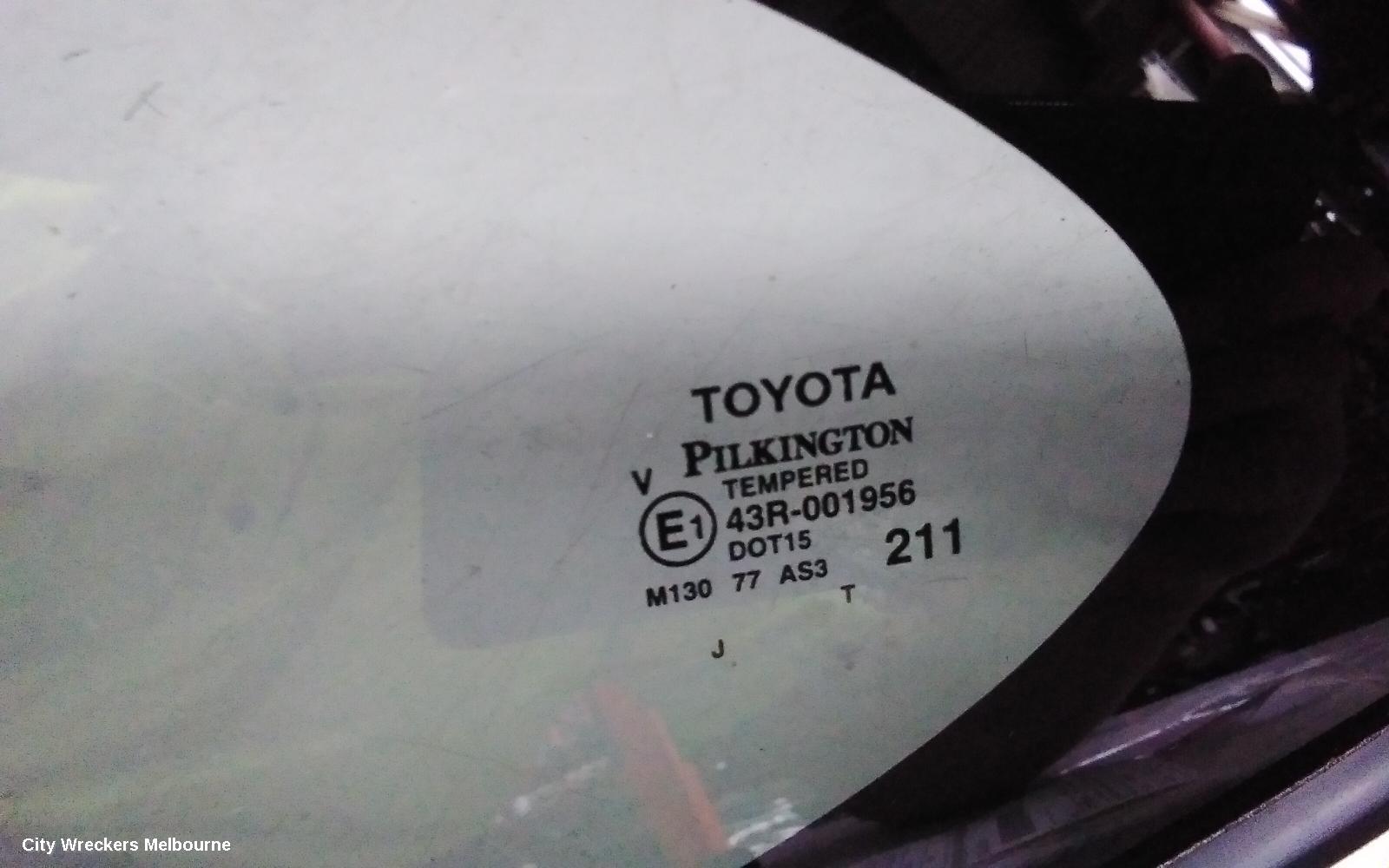TOYOTA KLUGER LEFT REAR SIDE GLASS, XU70 SERIES, 03/2021 ONWARDS