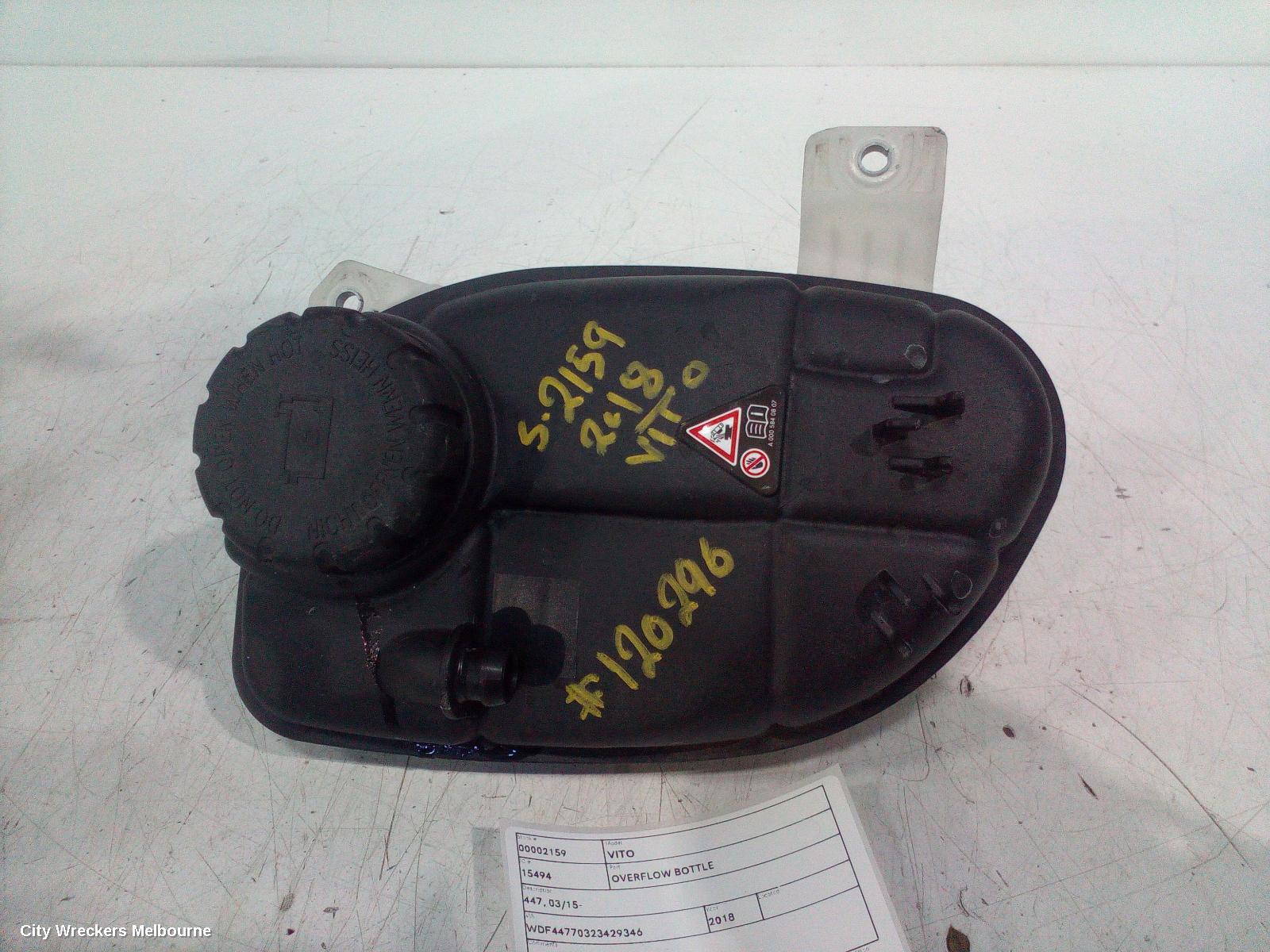 MERCEDES VITO OVERFLOW BOTTLE, 447, 03/2015 ONWARDS