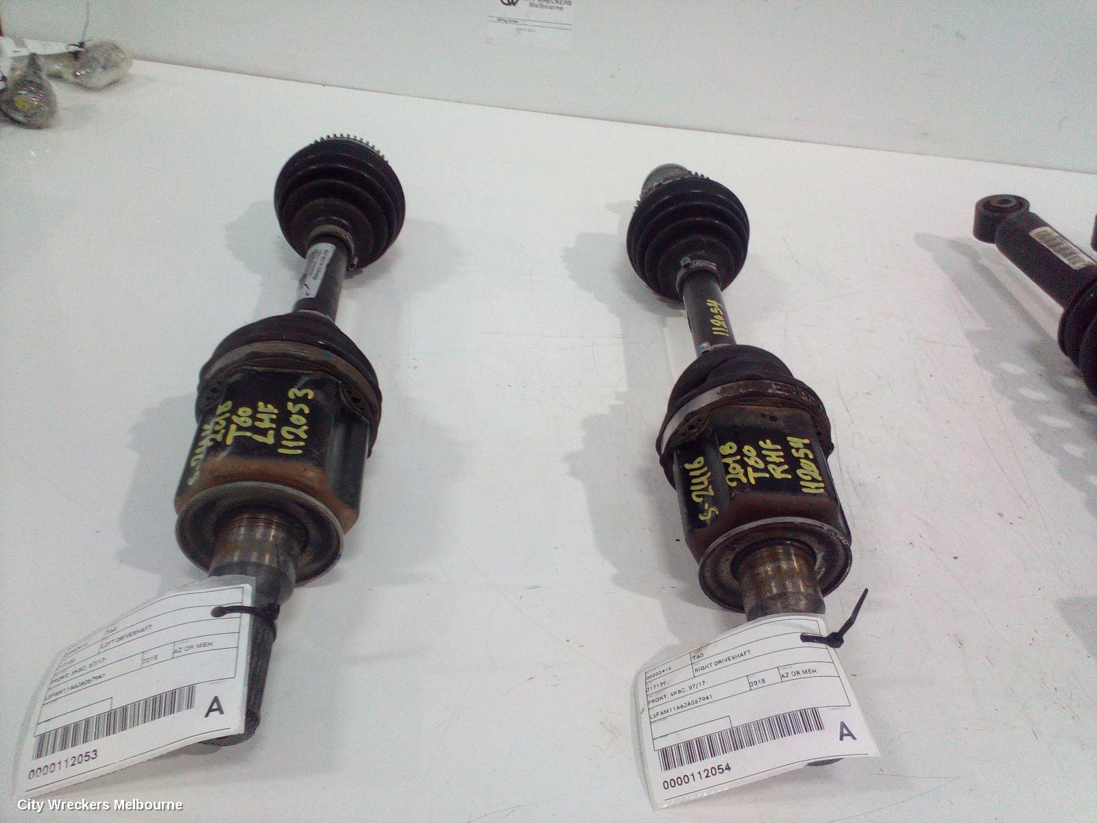 LDV T60 LEFT DRIVESHAFT, FRONT, AUTO, DIESEL, 2.8, TURBO, SK8C, 07/2017 - 07/2021