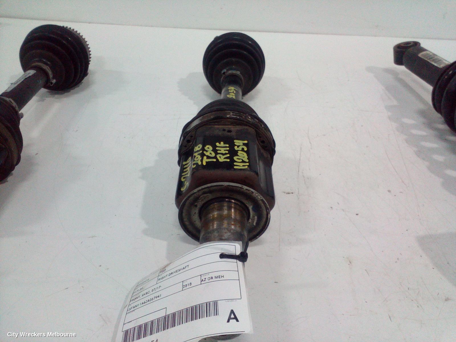 LDV T60 RIGHT DRIVESHAFT, FRONT, AUTO, DIESEL, 2.8, TURBO, SK8C, 07/2017 - 07/2021