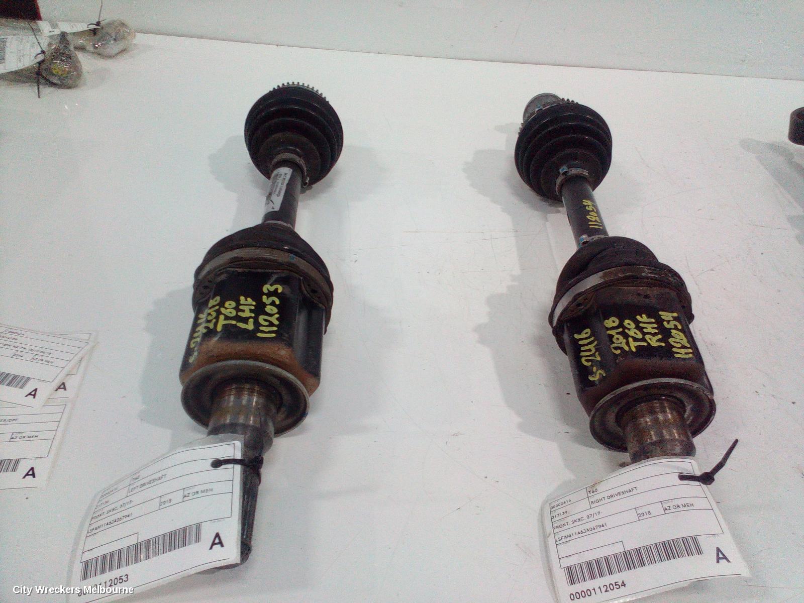 LDV T60 RIGHT DRIVESHAFT, FRONT, AUTO, DIESEL, 2.8, TURBO, SK8C, 07/2017 - 07/2021