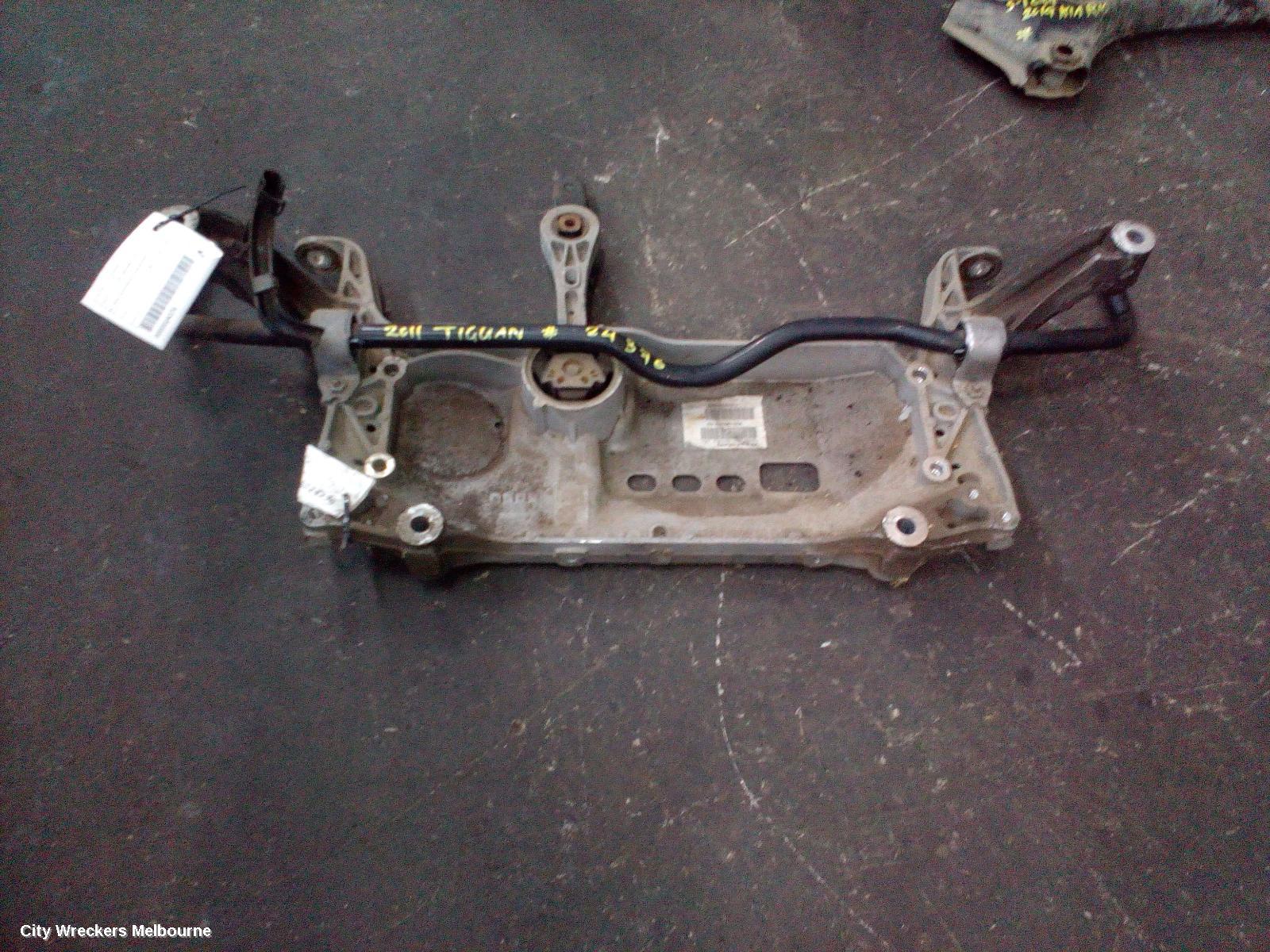 VOLKSWAGEN TIGUAN FRT XMEMBER/CRADLE, 5N, FRONT SUSPENSION CROSSMEMBER, 05/2008 - 06/2011