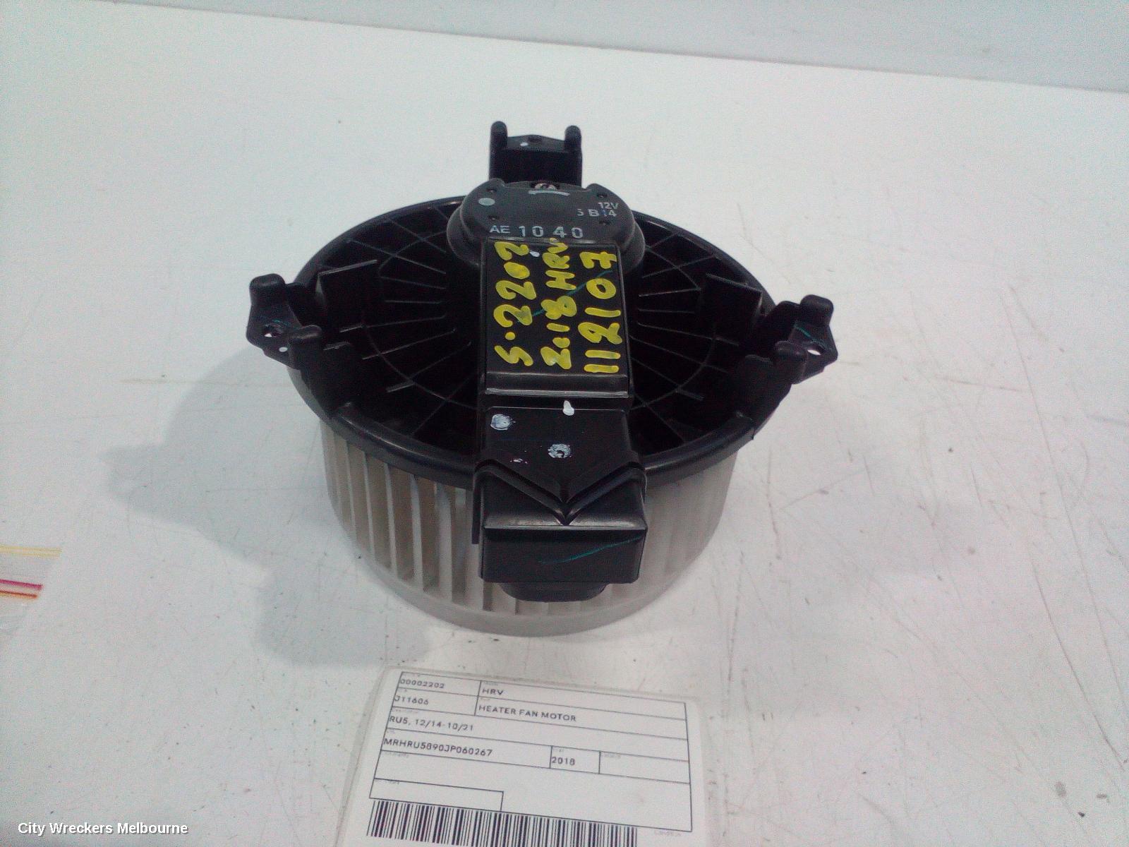 HONDA HRV HEATER FAN MOTOR, RU, 12/2014 - 10/2021