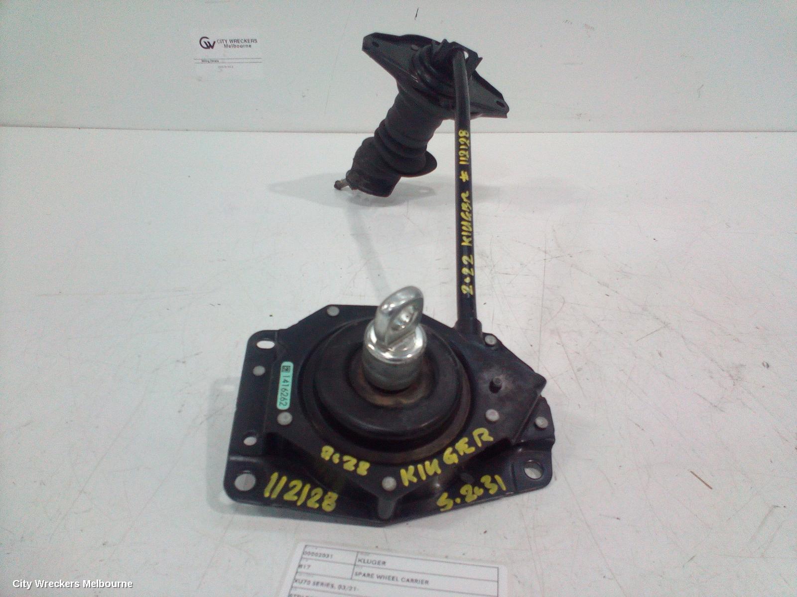 TOYOTA KLUGER SPARE WHEEL CARRIER, XU70 SERIES, 03/2021 ONWARDS