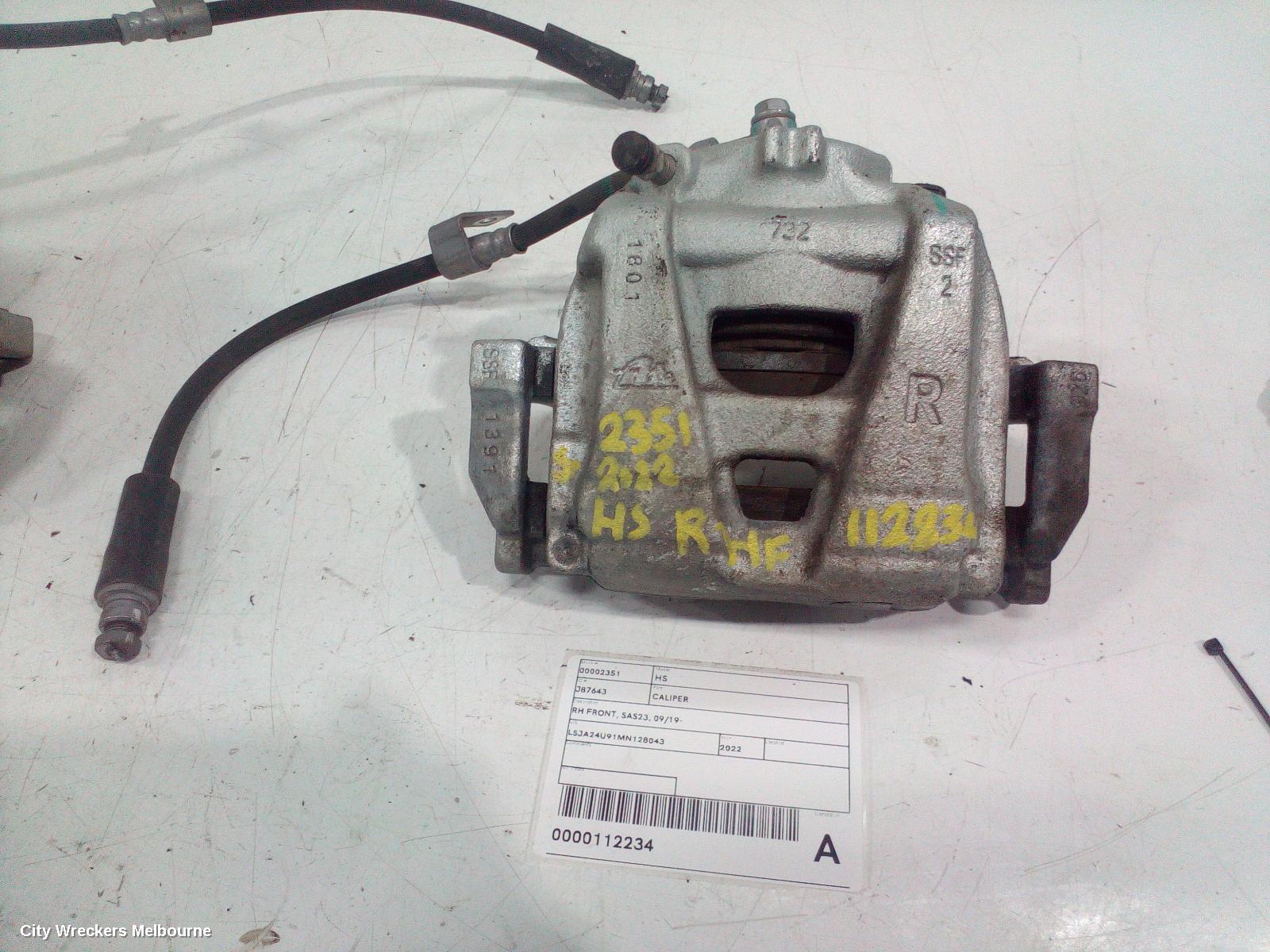MG HS CALIPER, RH FRONT, SAS23, 09/2019 ONWARDS