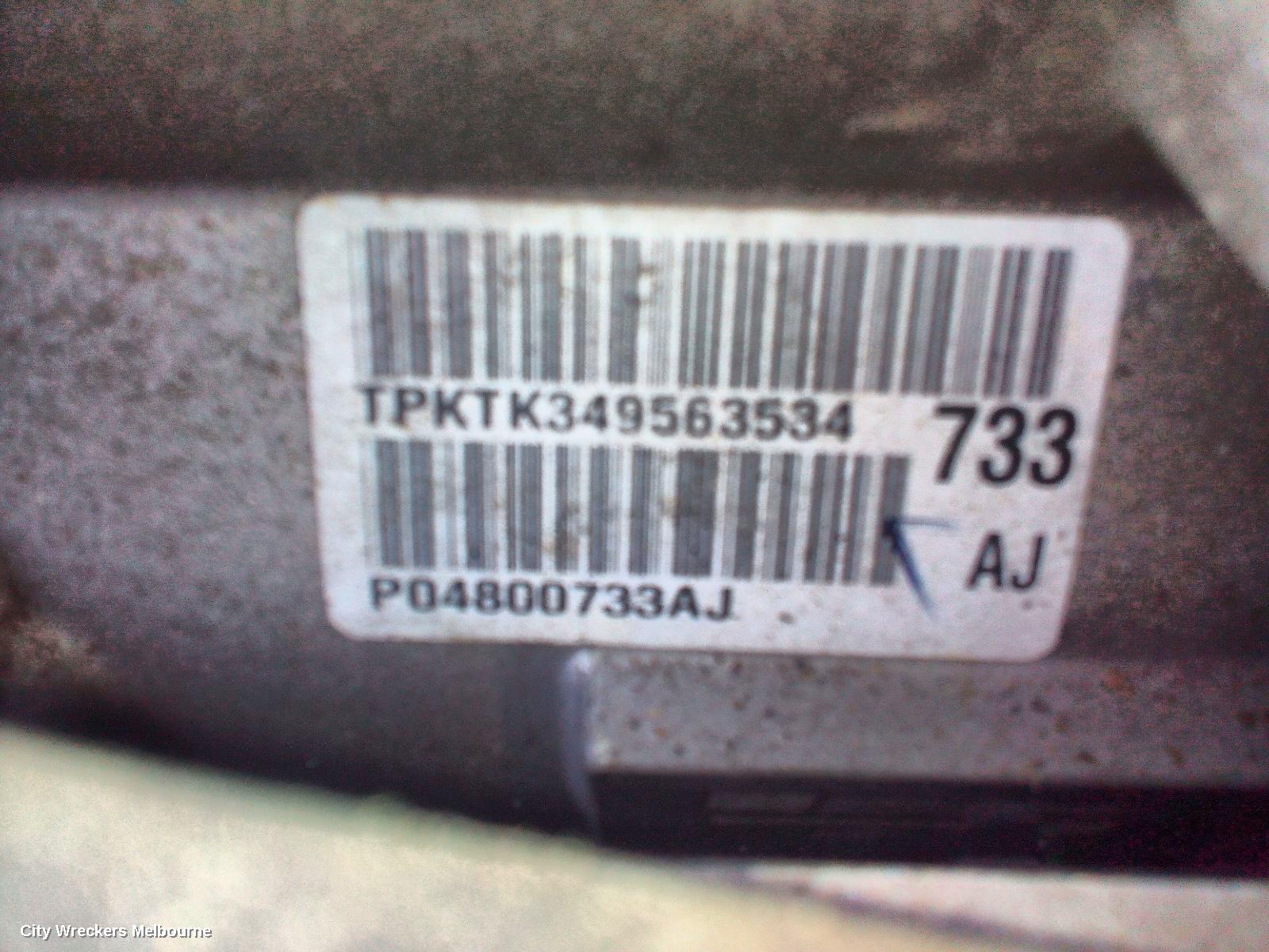 JEEP GRANDCHEROKEE TRANS/GEARBOX, AUTO, 4WD, PETROL, 3.6, 8 SPEED, W/ TRANSFER CASE, WK, 04/2013 - 09/2016