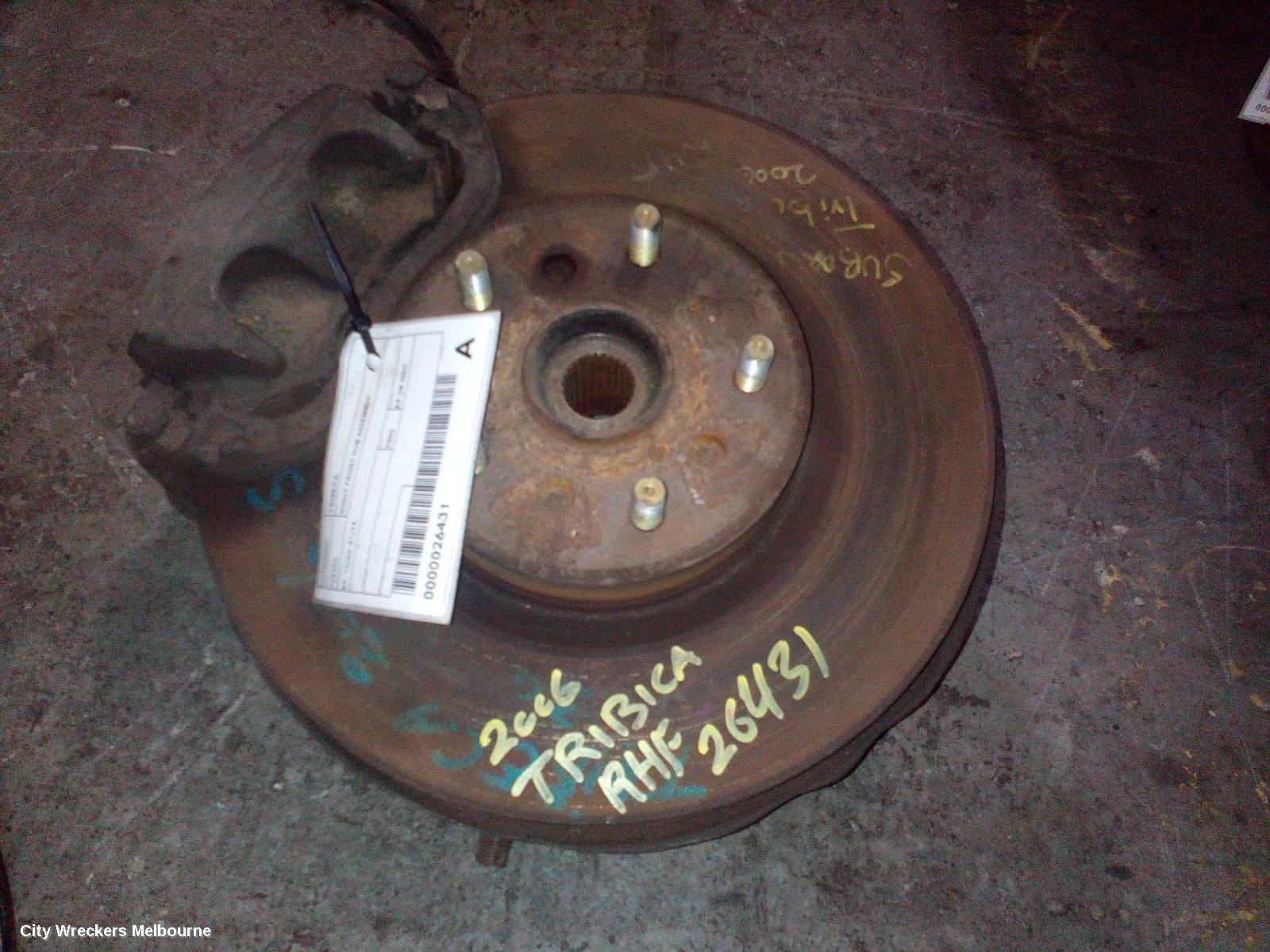 SUBARU TRIBECA RIGHT FRONT HUB ASSEMBLY, B9, 10/2006 - 01/2014