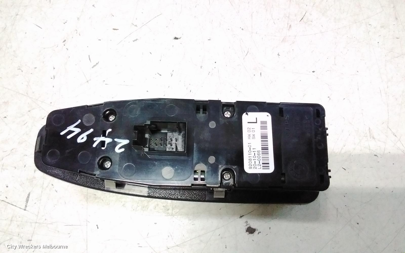 BMW 1 SERIES PWR DR WIND SWITCH, RH FRONT (MASTER SWITCH), F20, HATCH, NON ELECTRO CHROMATIC MIRROR TYPE, 06/2011 - 05/2019