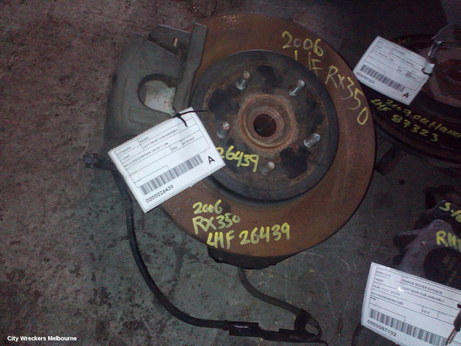 LEXUS RX SERIES LEFT FRONT HUB ASSEMBLY, MCU3/GSU3/MHU3#, 04/2003 - 11/2008
