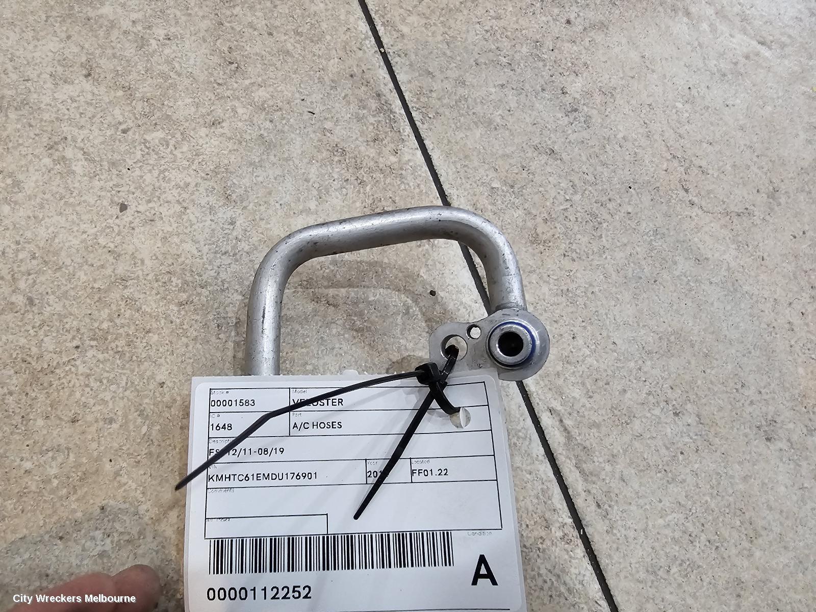 HYUNDAI VELOSTER A/C HOSES, FS, 10/2011 - 08/2019