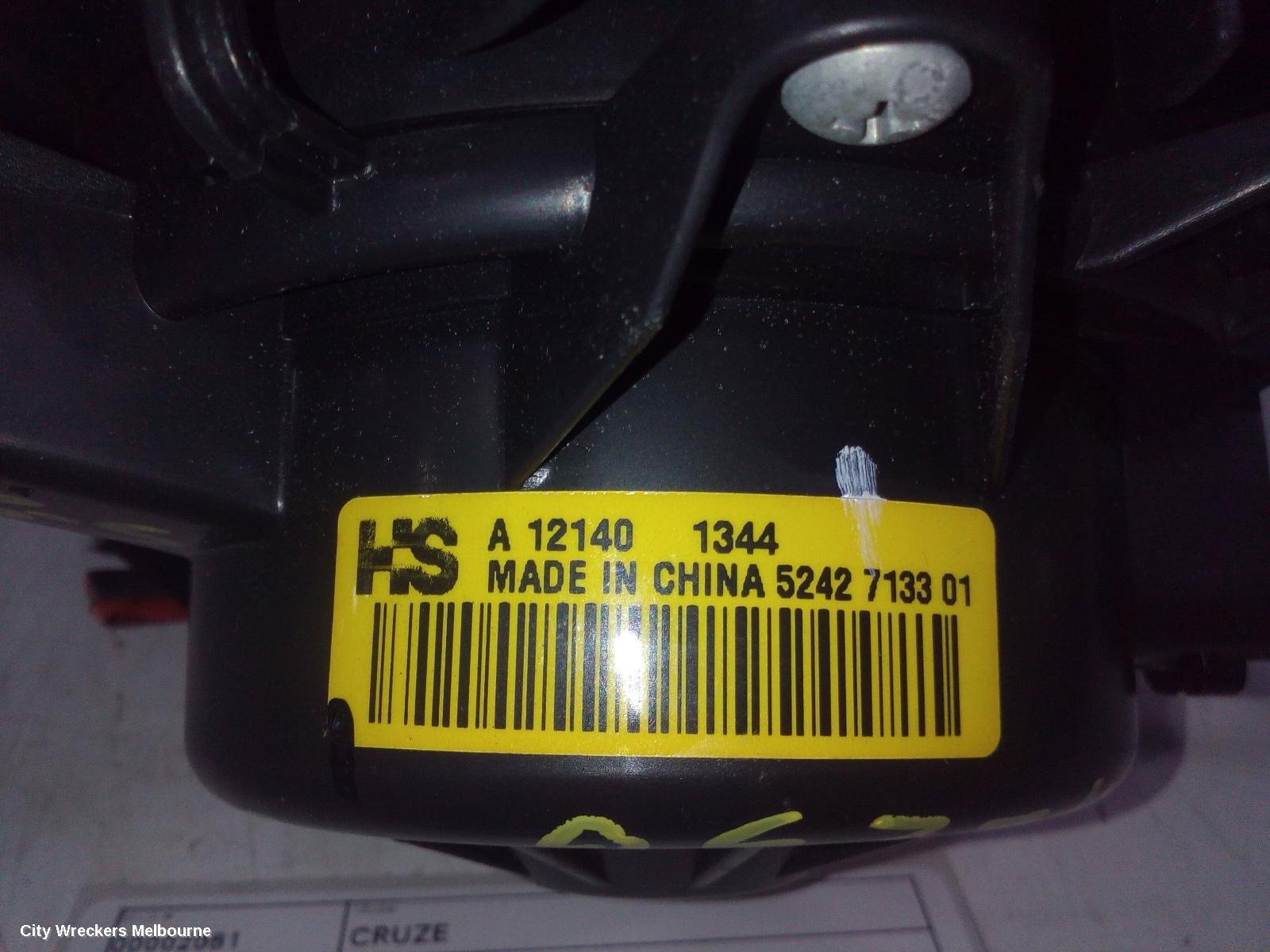 HOLDEN CRUZE HEATER FAN MOTOR, JH, 03/2011 - 01/2017