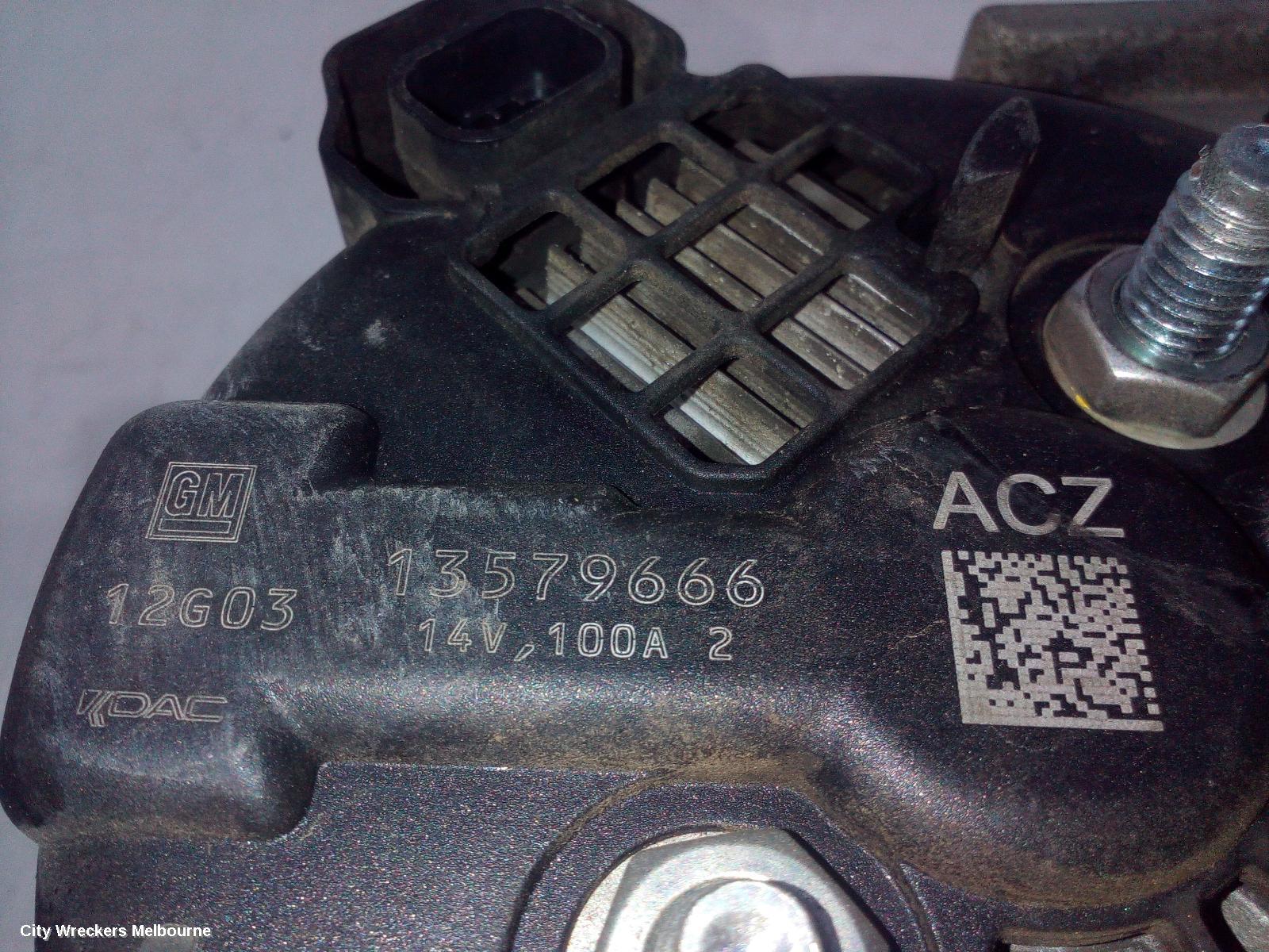 HOLDEN CRUZE ALTERNATOR, PETROL, 1.8, F18D4, AUTO T/M, JH, 03/2011 - 01/2017
