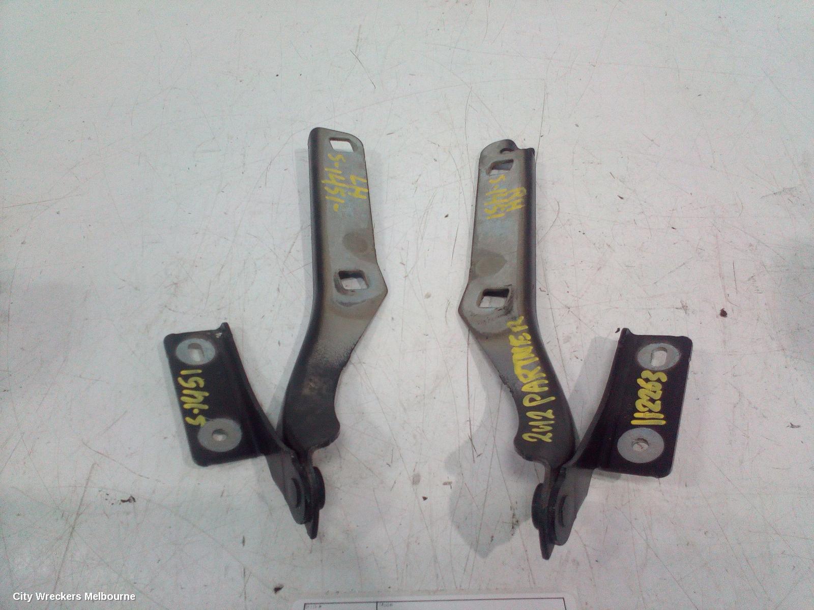 PEUGEOT PARTNER BONNET HINGE/STRUT, VAN 09/2008 - 01/2015