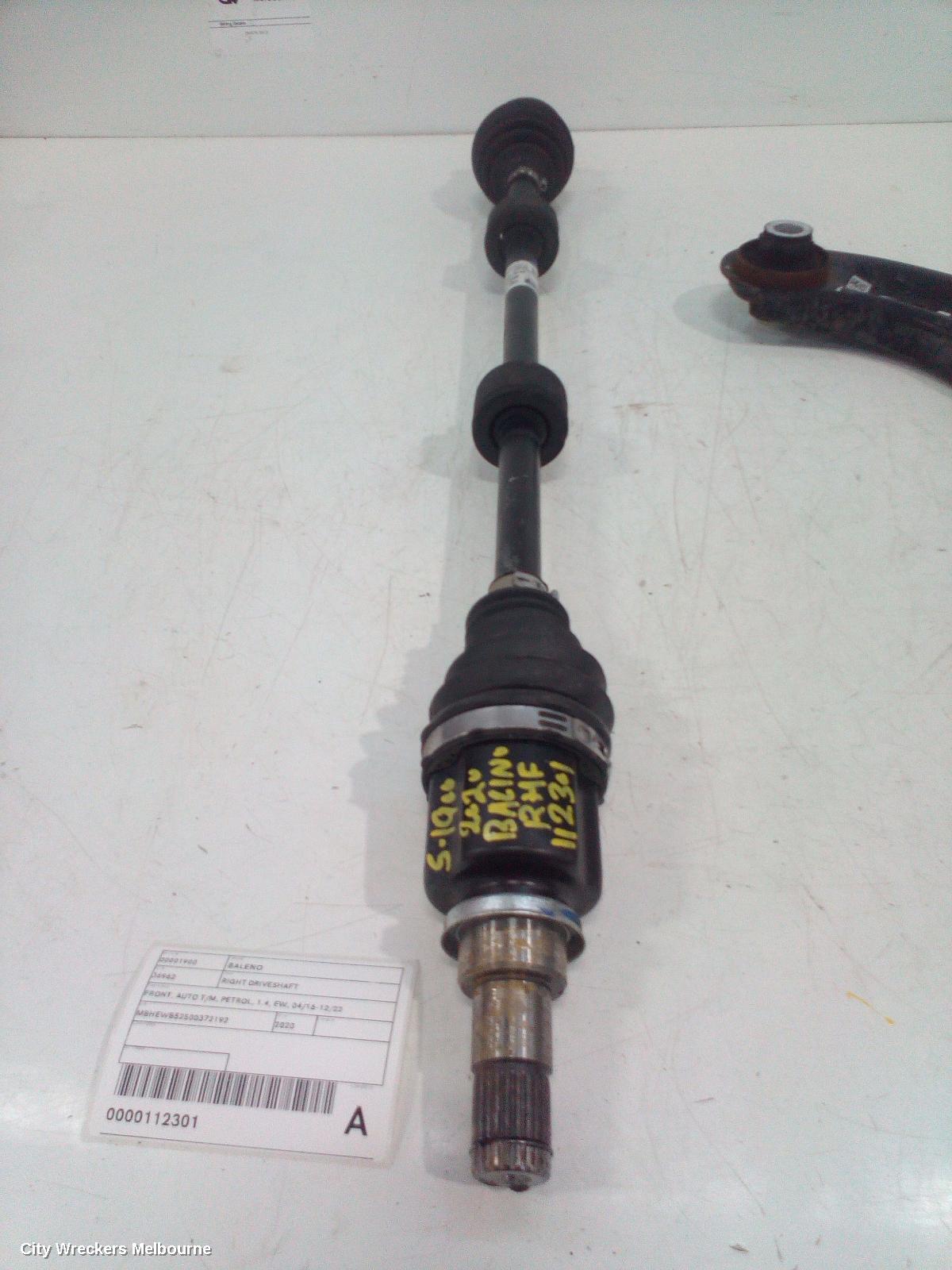SUZUKI BALENO RIGHT DRIVESHAFT, FRONT, AUTO T/M, PETROL, 1.4, EW, 04/2016 - 12/2022
