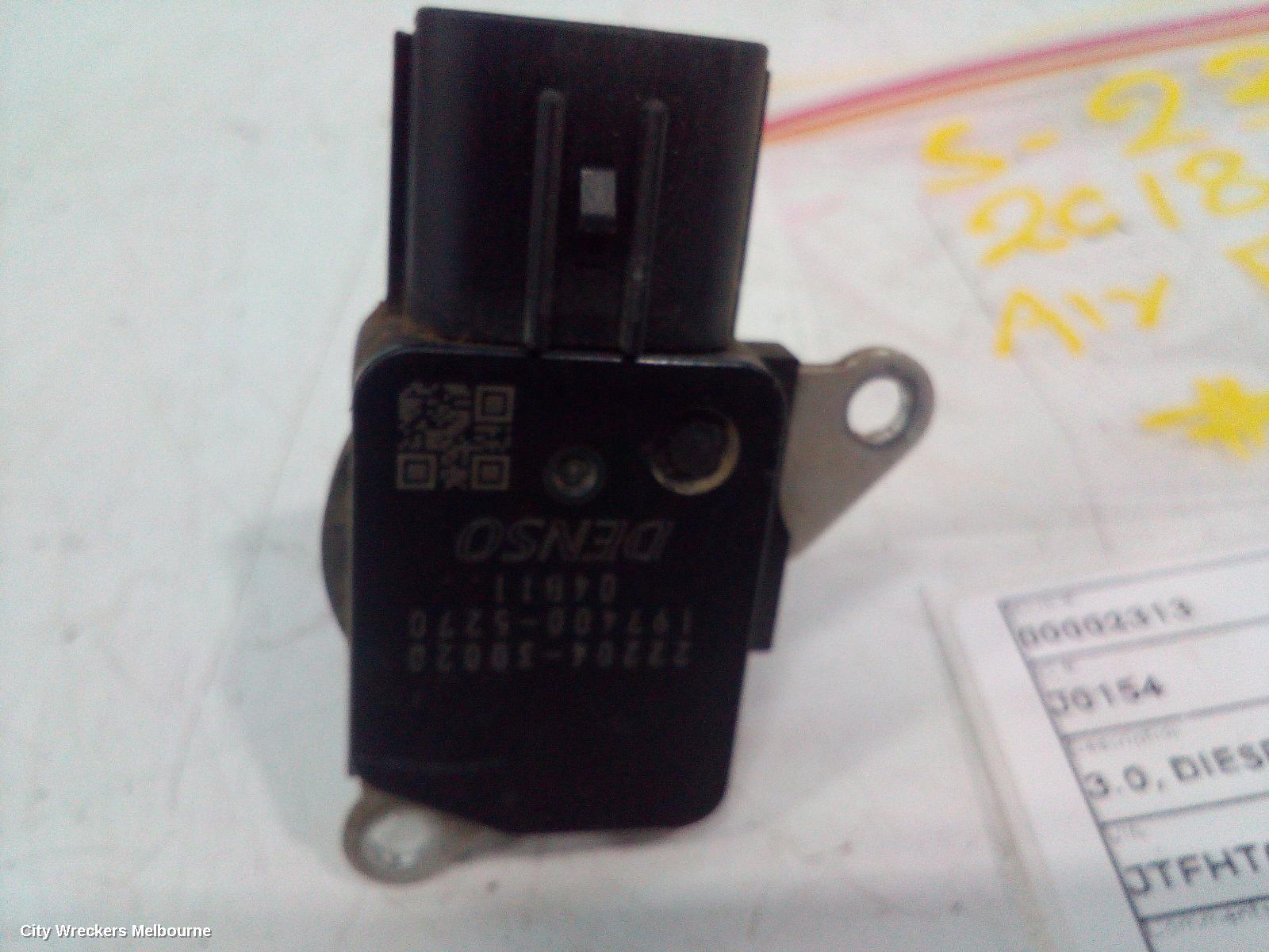 TOYOTA HIACE AIR FLOW METER, 3.0, DIESEL, TURBO, RECTANGLE TYPE, KDH, 08/2010 - 04/2019