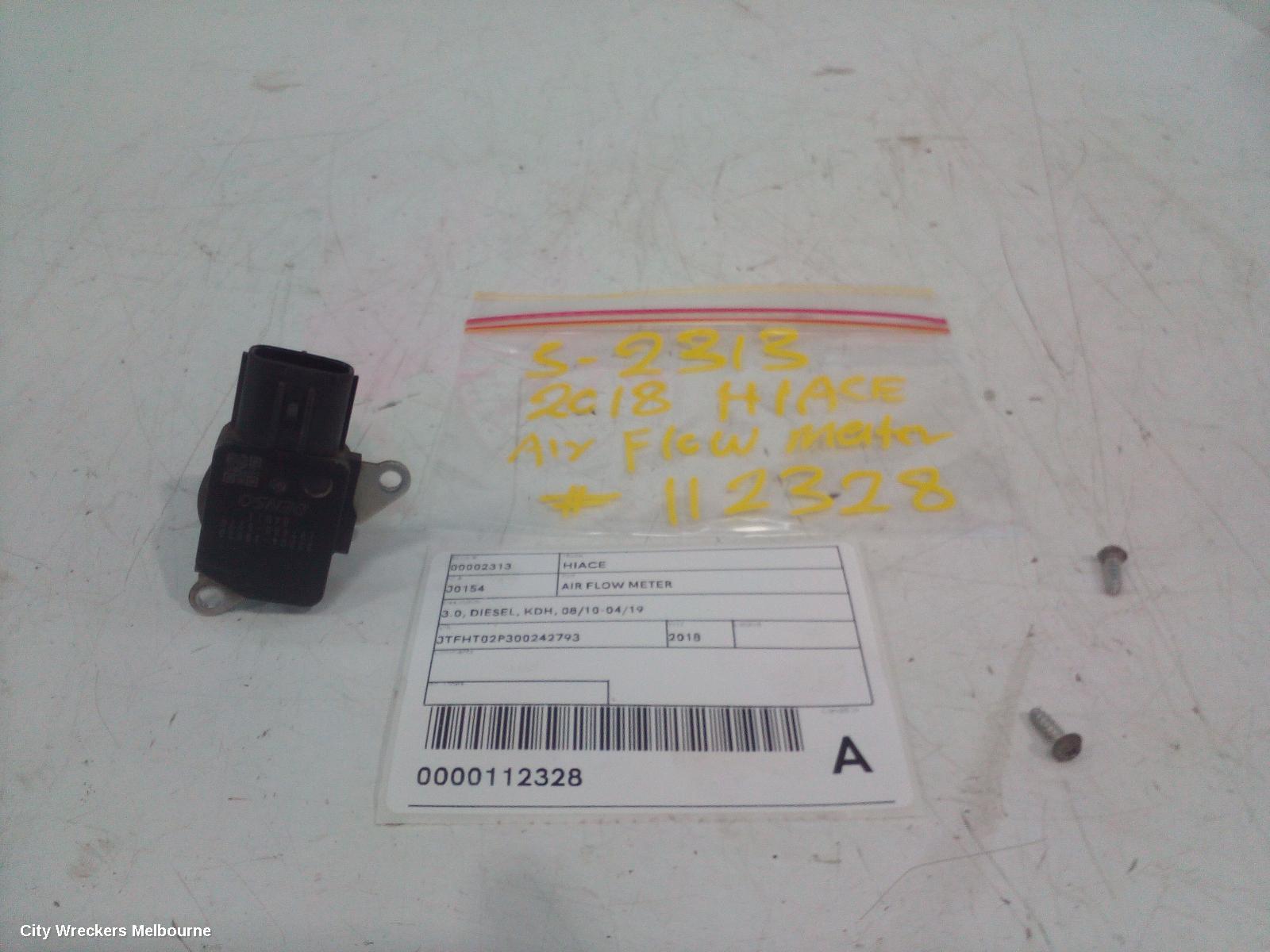 TOYOTA HIACE AIR FLOW METER, 3.0, DIESEL, TURBO, RECTANGLE TYPE, KDH, 08/2010 - 04/2019