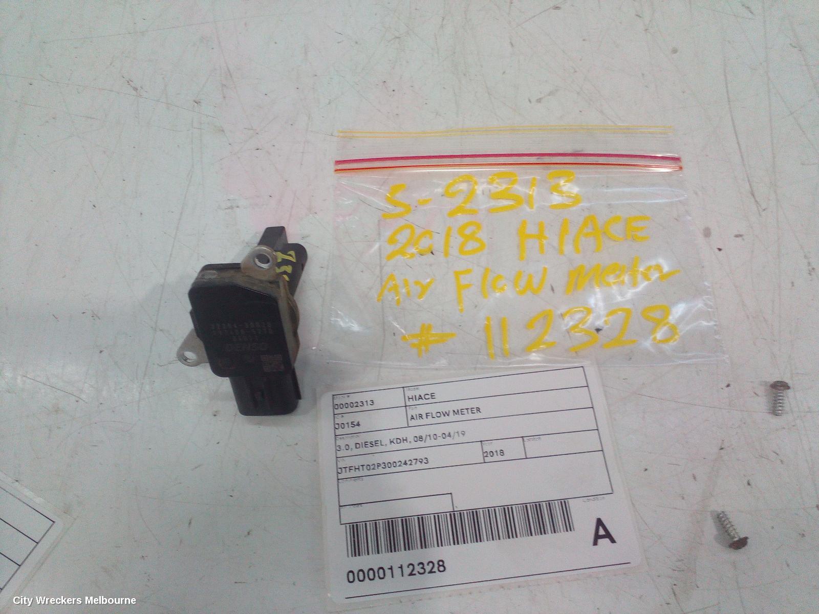 TOYOTA HIACE AIR FLOW METER, 3.0, DIESEL, TURBO, RECTANGLE TYPE, KDH, 08/2010 - 04/2019