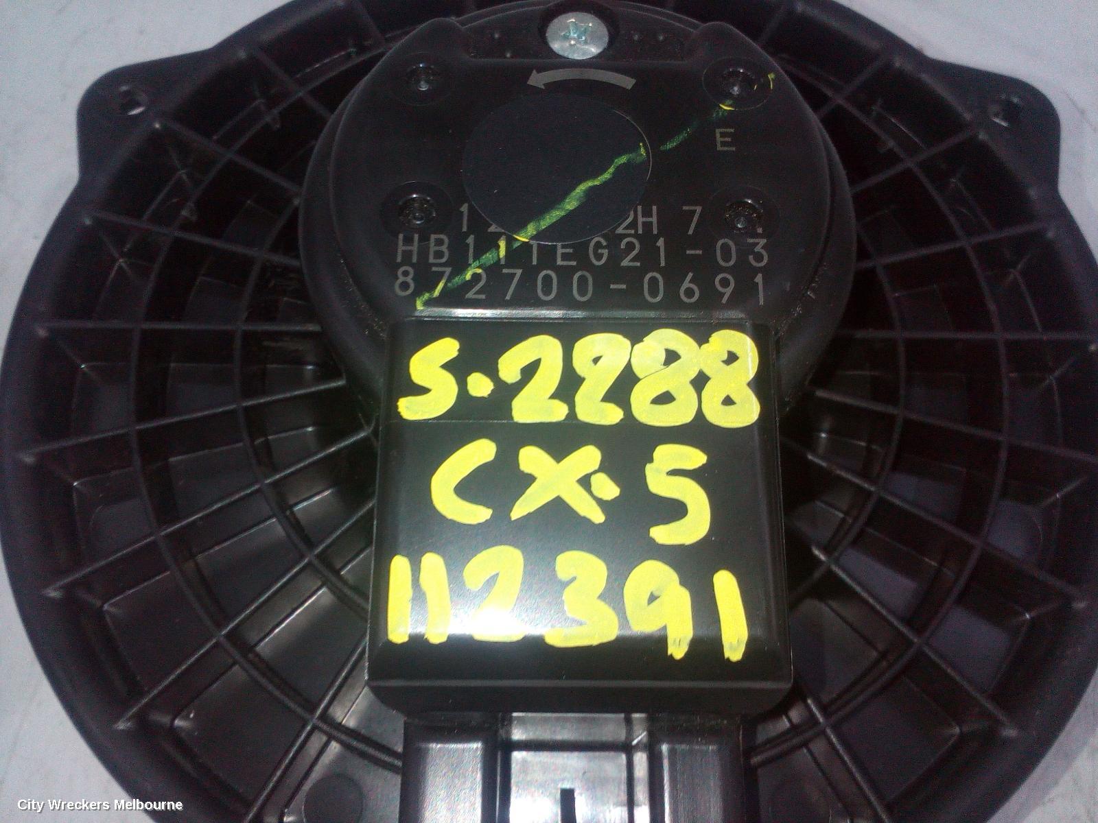 MAZDA CX5 HEATER FAN MOTOR, KE, 02/2012 - 12/2016