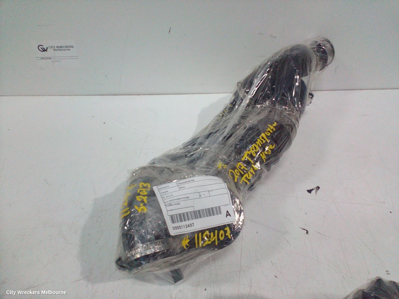 VOLKSWAGEN TRANSPORTER, T6, 07/2015 - 08/2024, TURBO HOSE: 112407