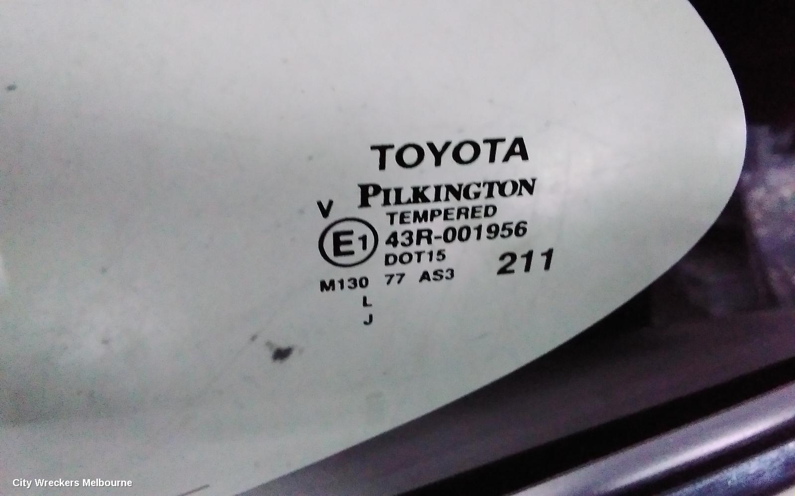 TOYOTA KLUGER LEFT REAR SIDE GLASS, XU70 SERIES, 03/2021 ONWARDS