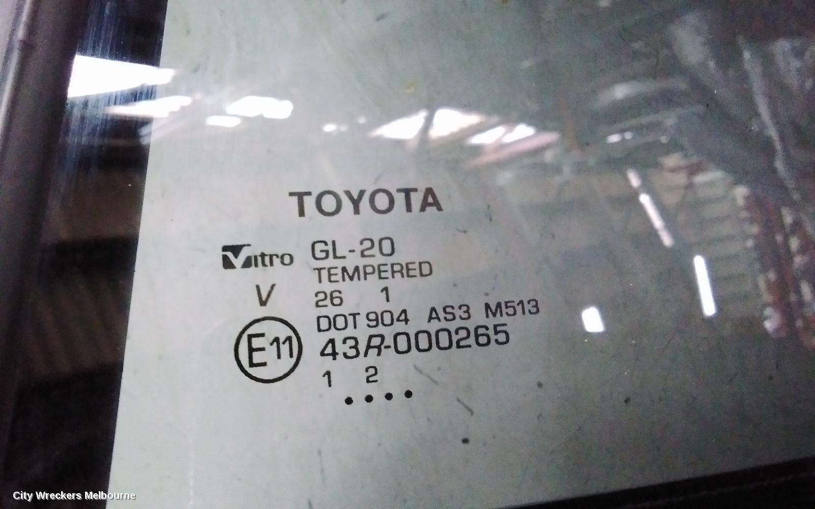 TOYOTA KLUGER RIGHT REAR 1/4 DOOR GLASS, XU70 SERIES, 03/2021 ONWARDS