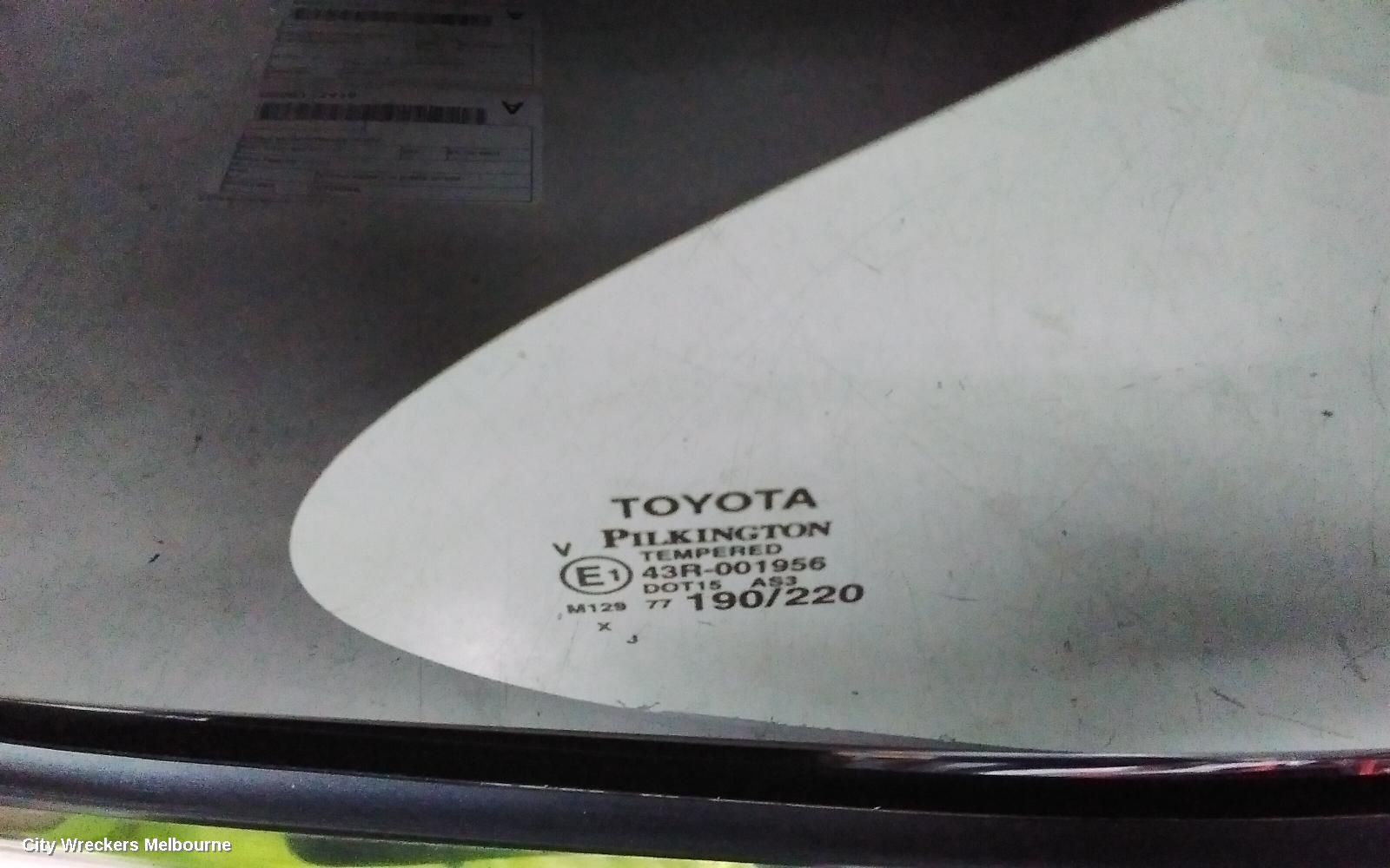 TOYOTA KLUGER RIGHT REAR 1/4 DOOR GLASS, XU70 SERIES, 03/2021 ONWARDS