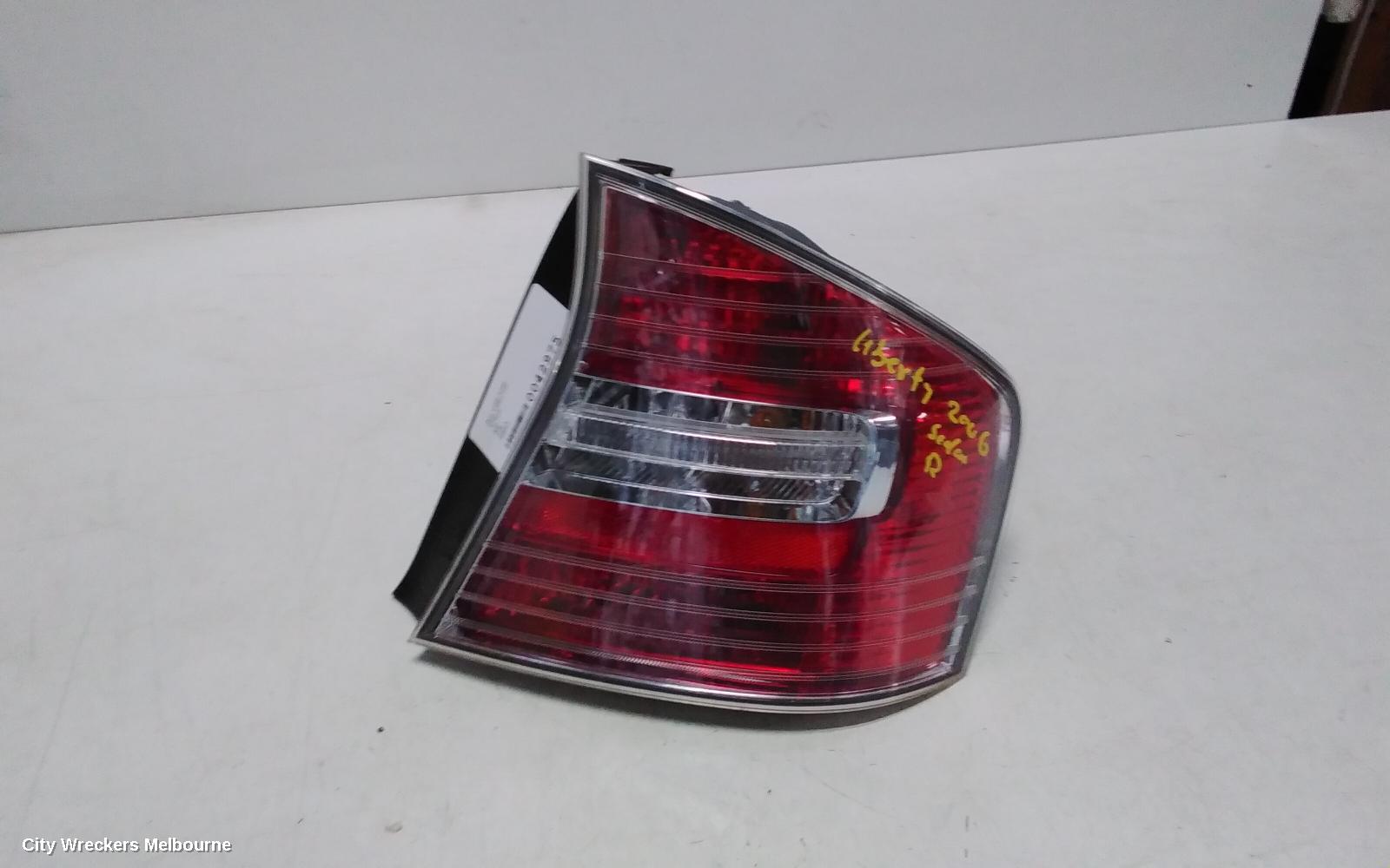 SUBARU LIBERTY RIGHT TAILLIGHT, 4TH GEN, SEDAN, CLEAR TYPE, 4 BULB, 09/2003 - 06/2006
