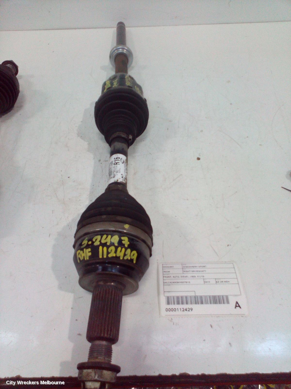 LAND ROVER DISCOVERY SPORT RIGHT DRIVESHAFT, FRONT, AUTO, DIESEL, L550, 01/2015 ONWARDS