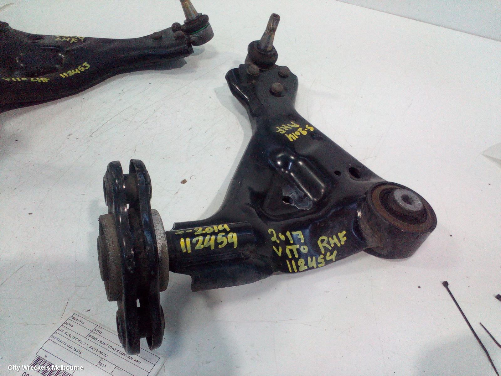 MERCEDES VITO RIGHT FRONT LOWER CONTROL ARM, 447, RWD, DIESEL, 2.1, 03/2015 - 02/2022