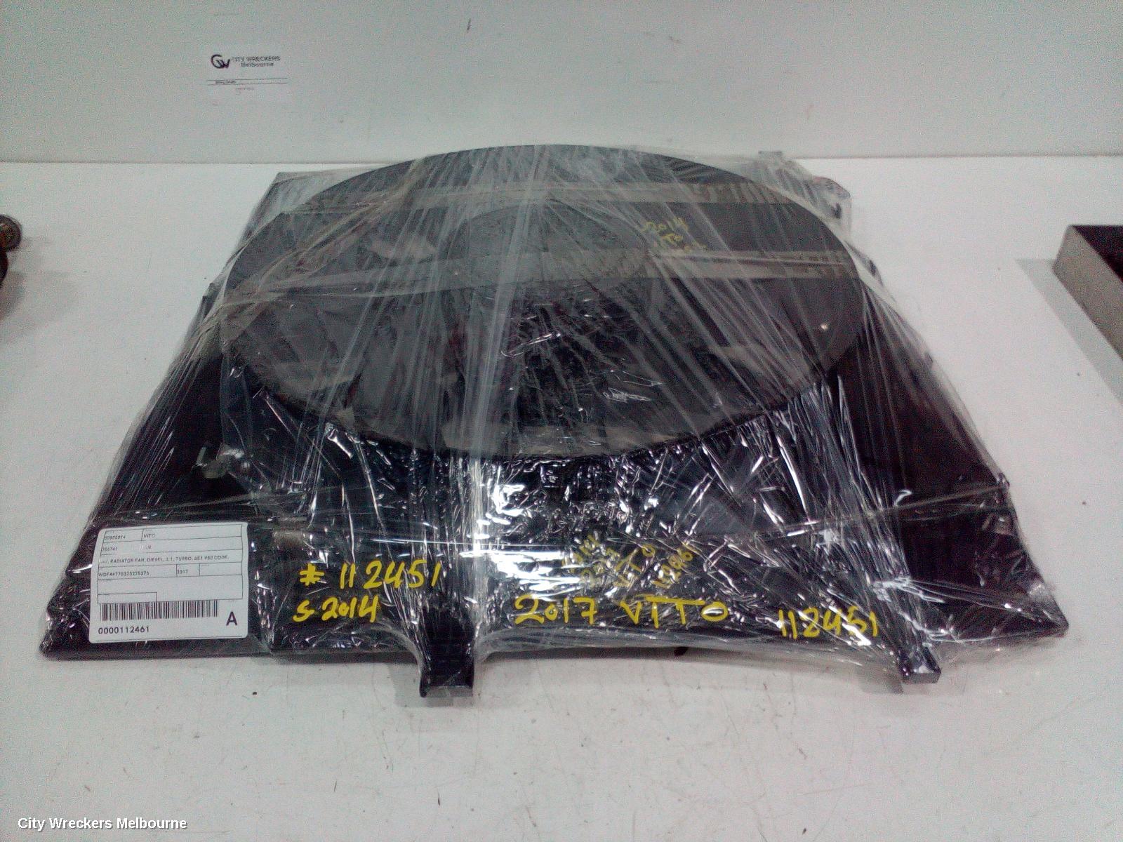 MERCEDES VITO FAN, 447, RADIATOR FAN, DIESEL, 2.1, TURBO, 651.950 CODE, 03/2015 - 02/2022