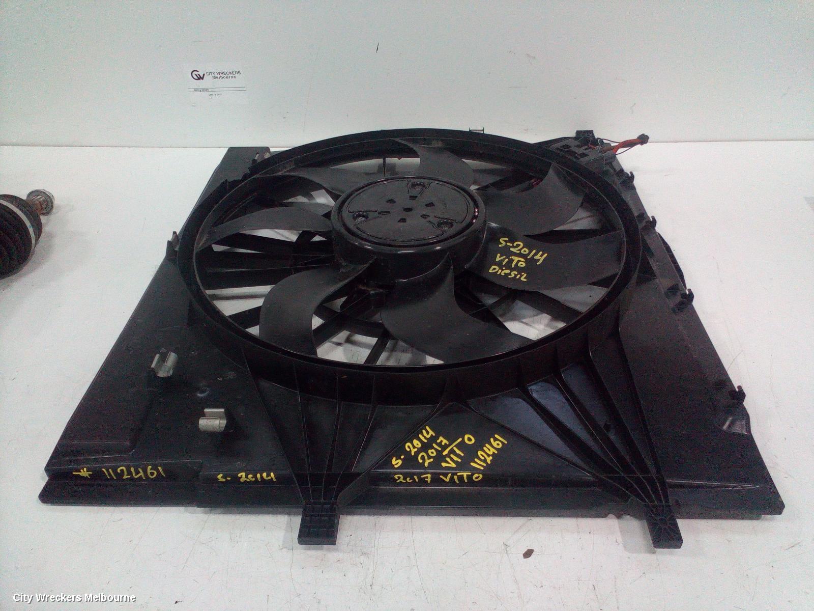 MERCEDES VITO FAN, 447, RADIATOR FAN, DIESEL, 2.1, TURBO, 651.950 CODE, 03/2015 - 02/2022