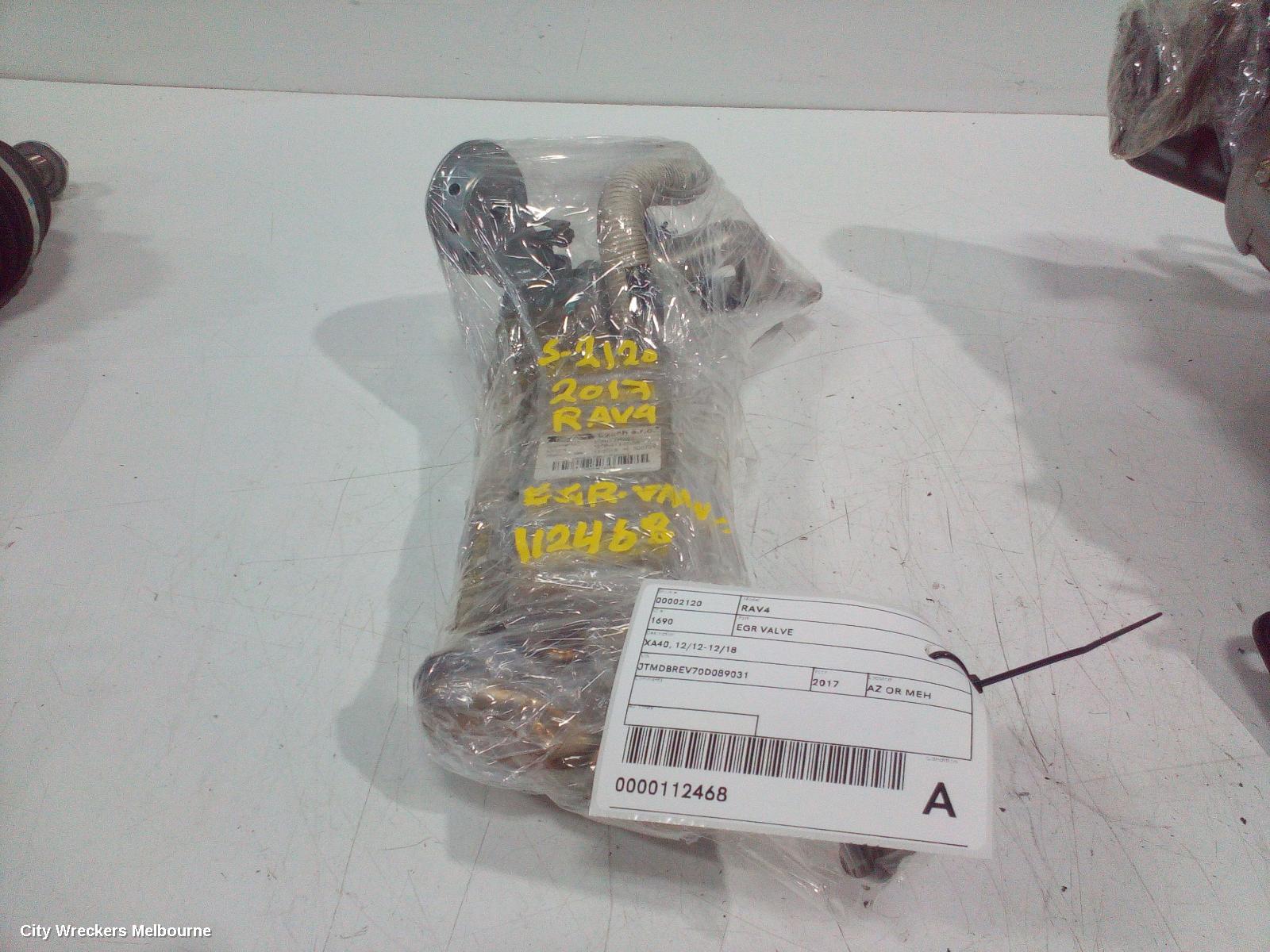 TOYOTA RAV4 EGR VALVE, XA40, 12/2012 - 12/2018