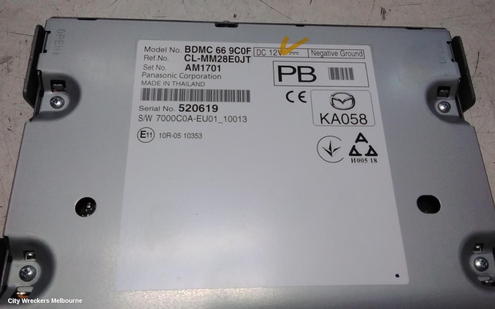MAZDA 3 RADIO/CD/DVD/SAT/TV, DISPLAY UNIT, 8.8IN, BP, 03/2019 ONWARDS