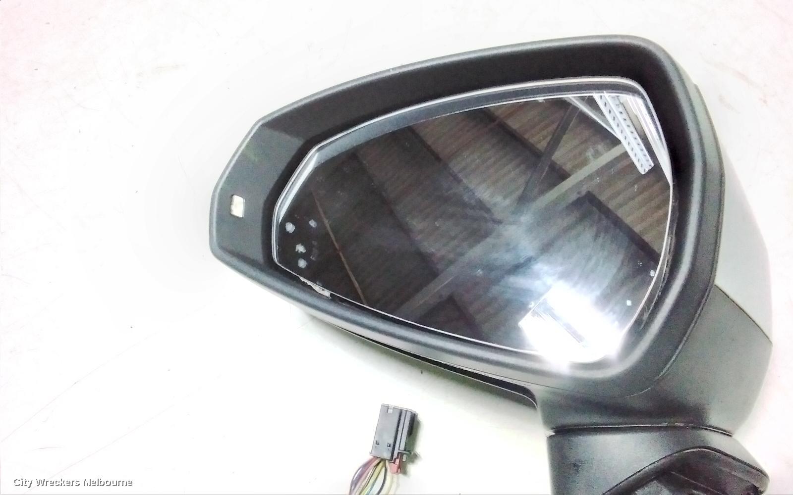 AUDI A3 LEFT DOOR MIRROR, 8V, S3, SEDAN, POWER FOLD, NON LANE CHANGE ASSIST TYPE (6XK/7Y0), 11/2013 - 04/2016