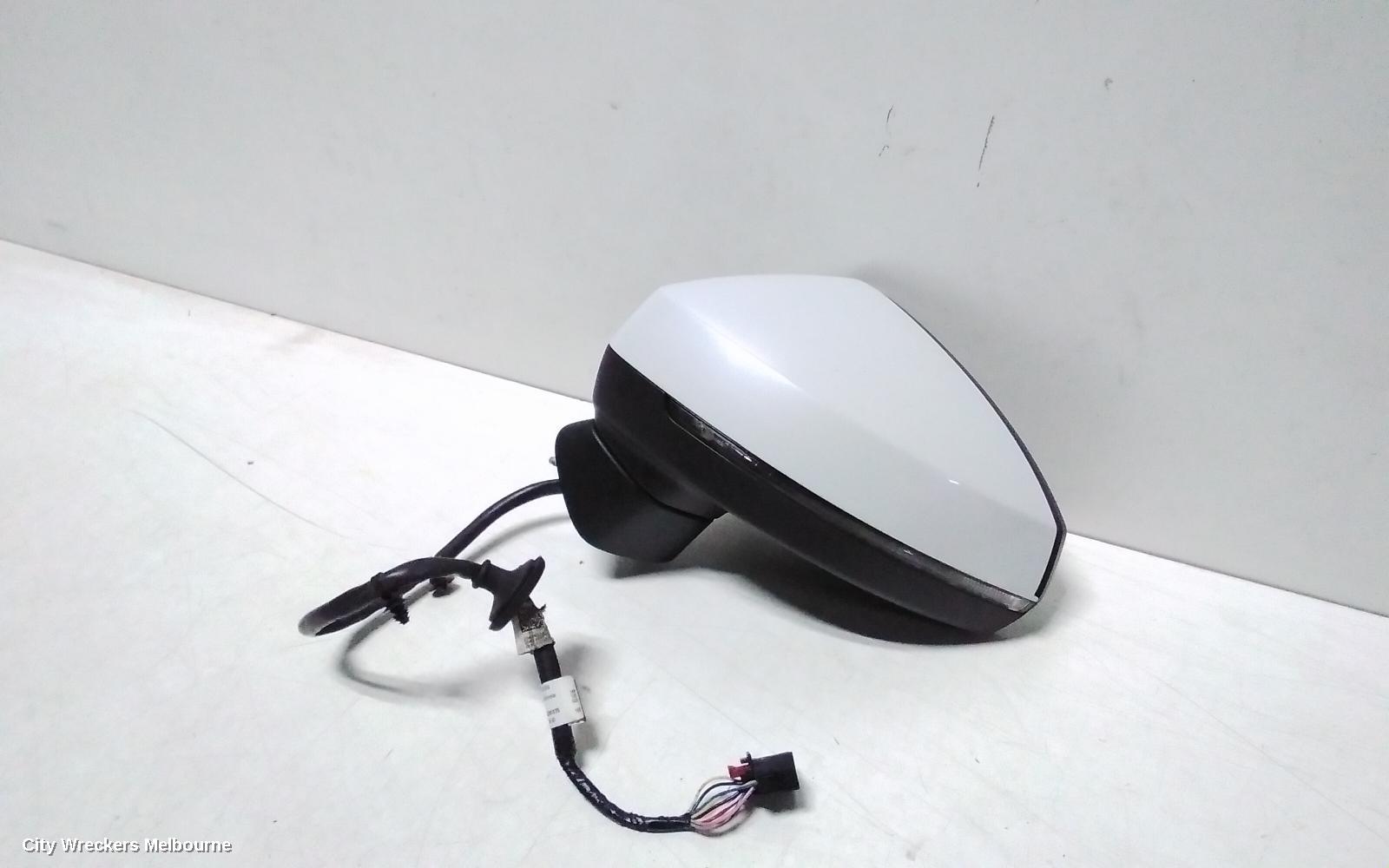 AUDI A3 LEFT DOOR MIRROR, 8V, S3, SEDAN, POWER FOLD, NON LANE CHANGE ASSIST TYPE (6XK/7Y0), 11/2013 - 04/2016