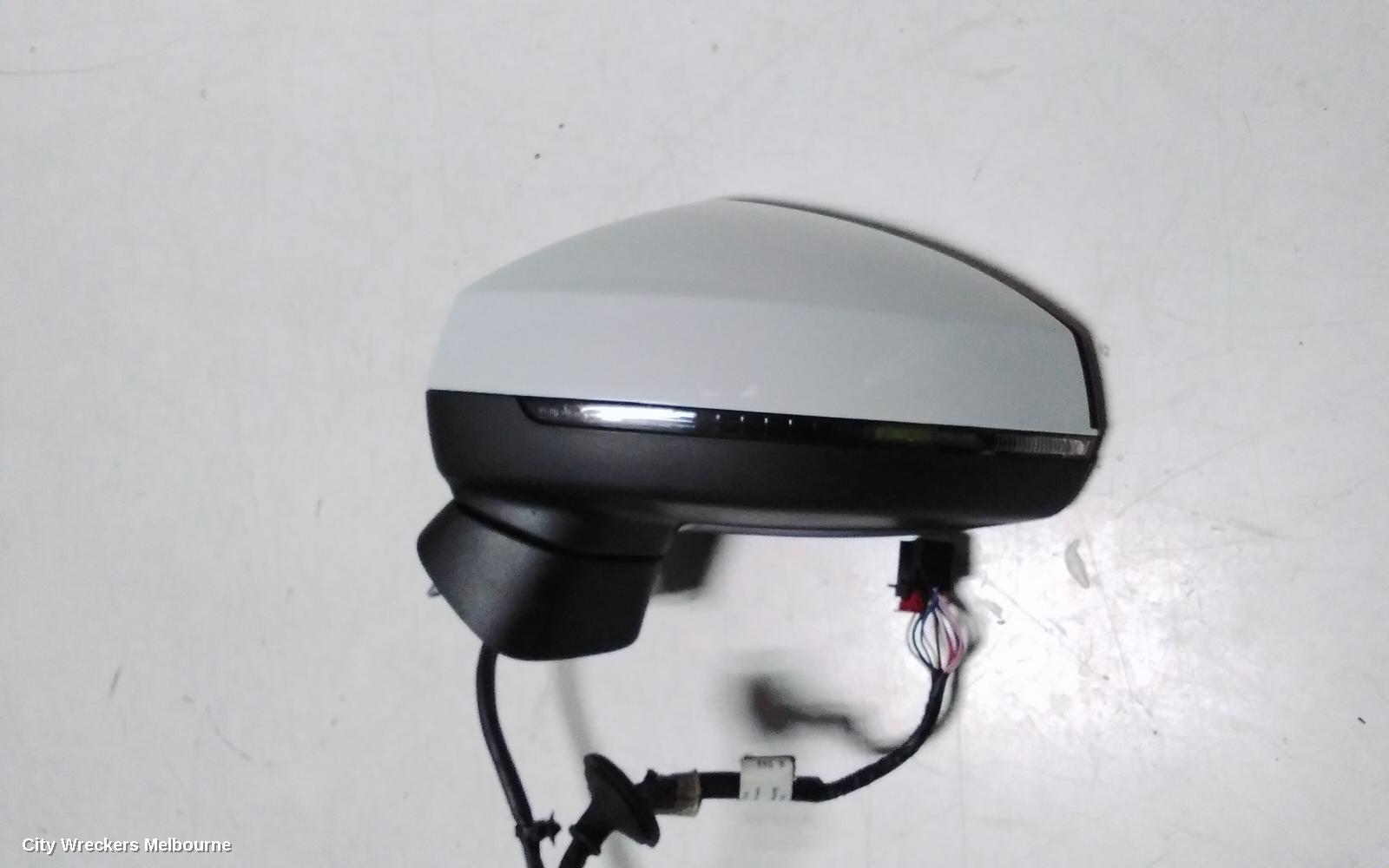 AUDI A3 LEFT DOOR MIRROR, 8V, S3, SEDAN, POWER FOLD, NON LANE CHANGE ASSIST TYPE (6XK/7Y0), 11/2013 - 04/2016
