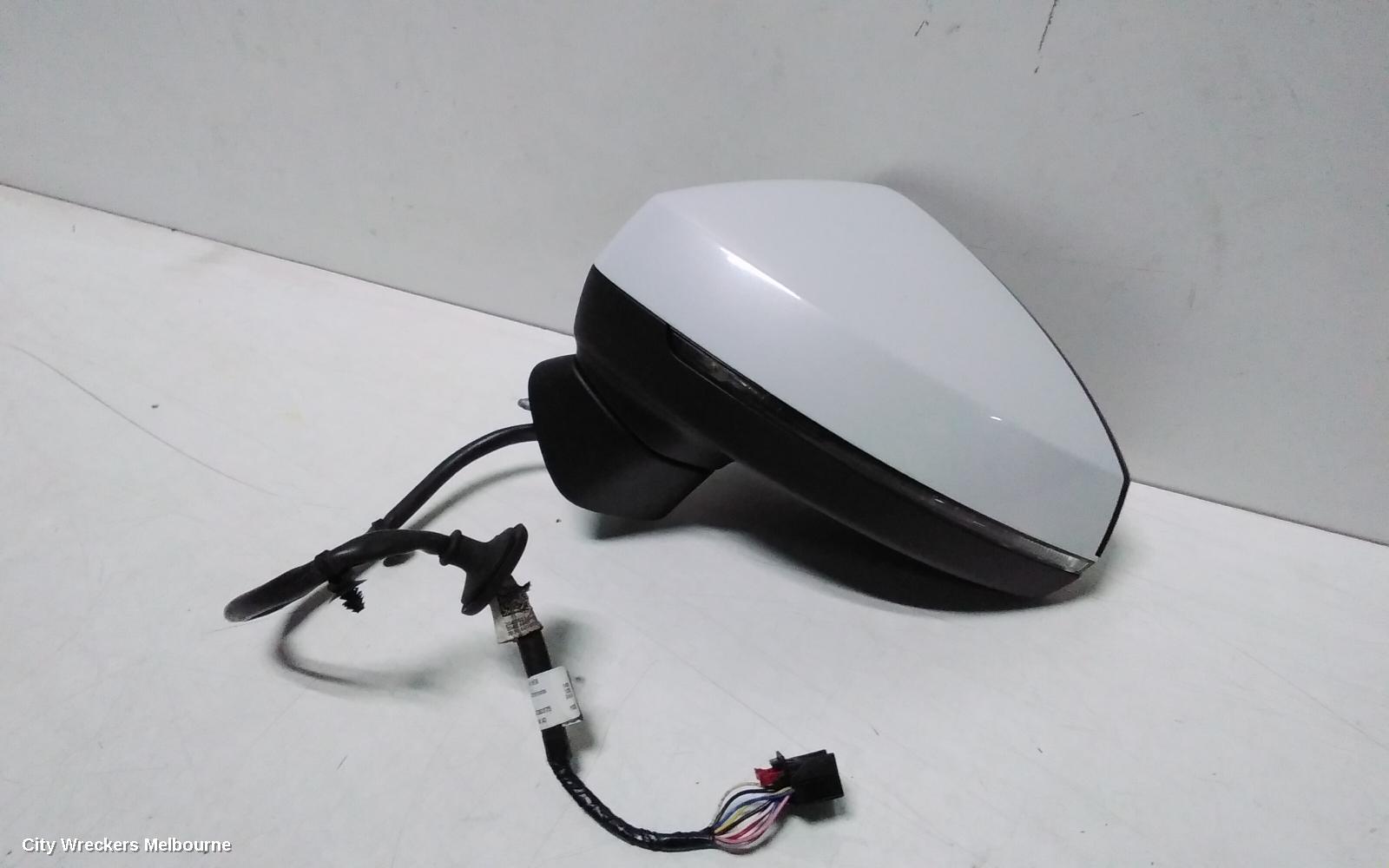 AUDI A3 LEFT DOOR MIRROR, 8V, S3, SEDAN, POWER FOLD, NON LANE CHANGE ASSIST TYPE (6XK/7Y0), 11/2013 - 04/2016