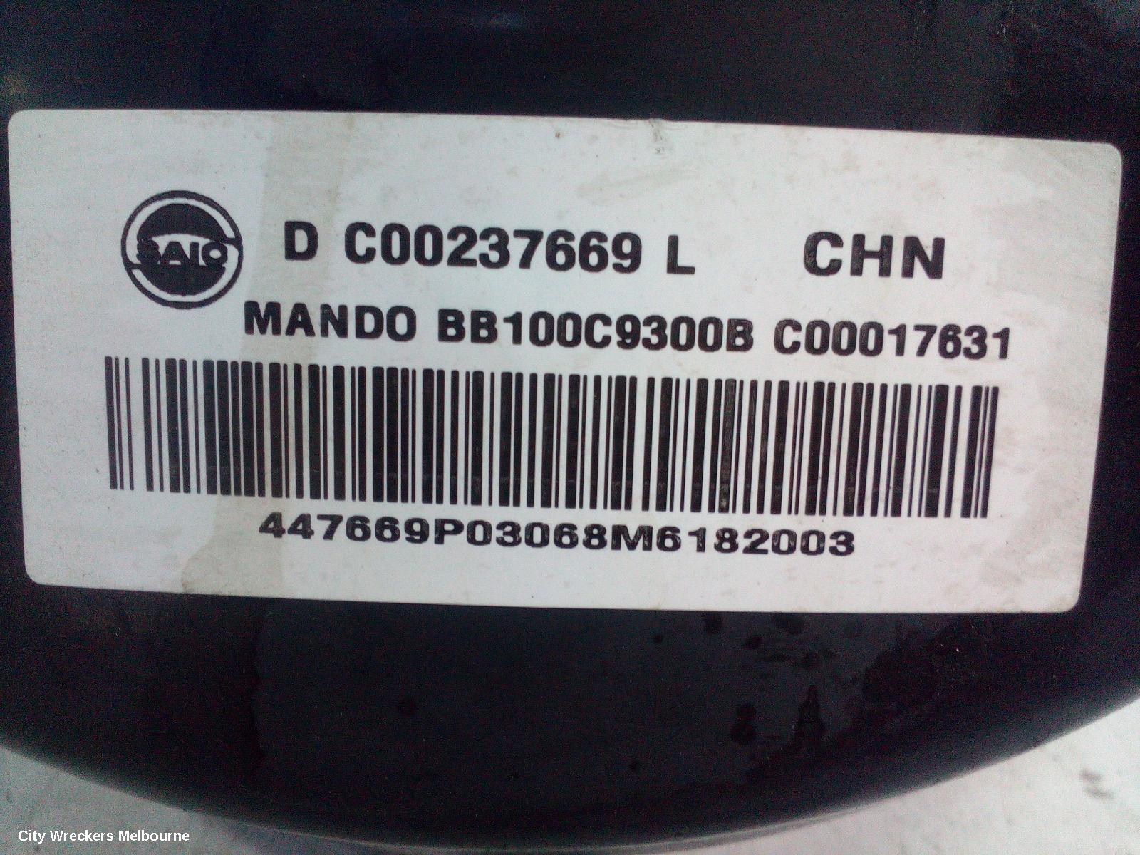 LDV G10 BRAKE BOOSTER, SV7A/SV7C, WAGON/VAN, 04/2015 ONWARDS