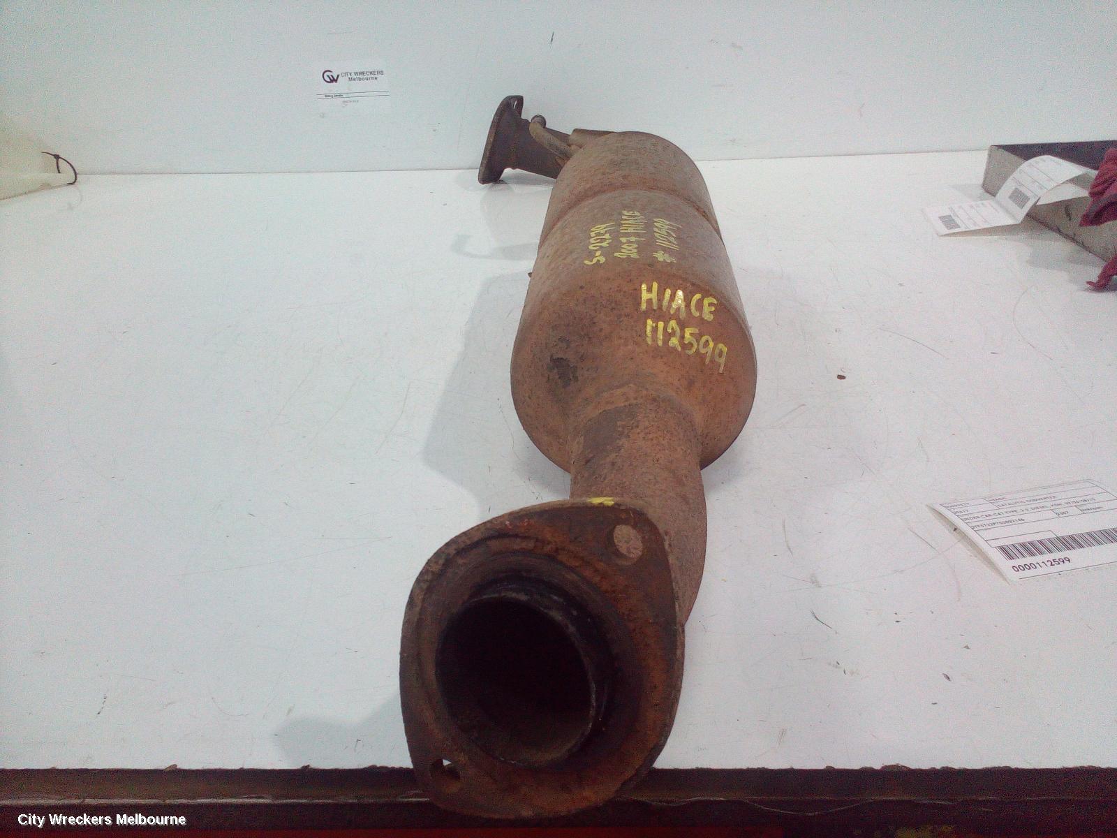 TOYOTA HIACE CATALYTIC CONVERTER, UNDER CAR-CAT TYPE, 3.0, DIESEL, KDH, 09/2006 - 08/2010