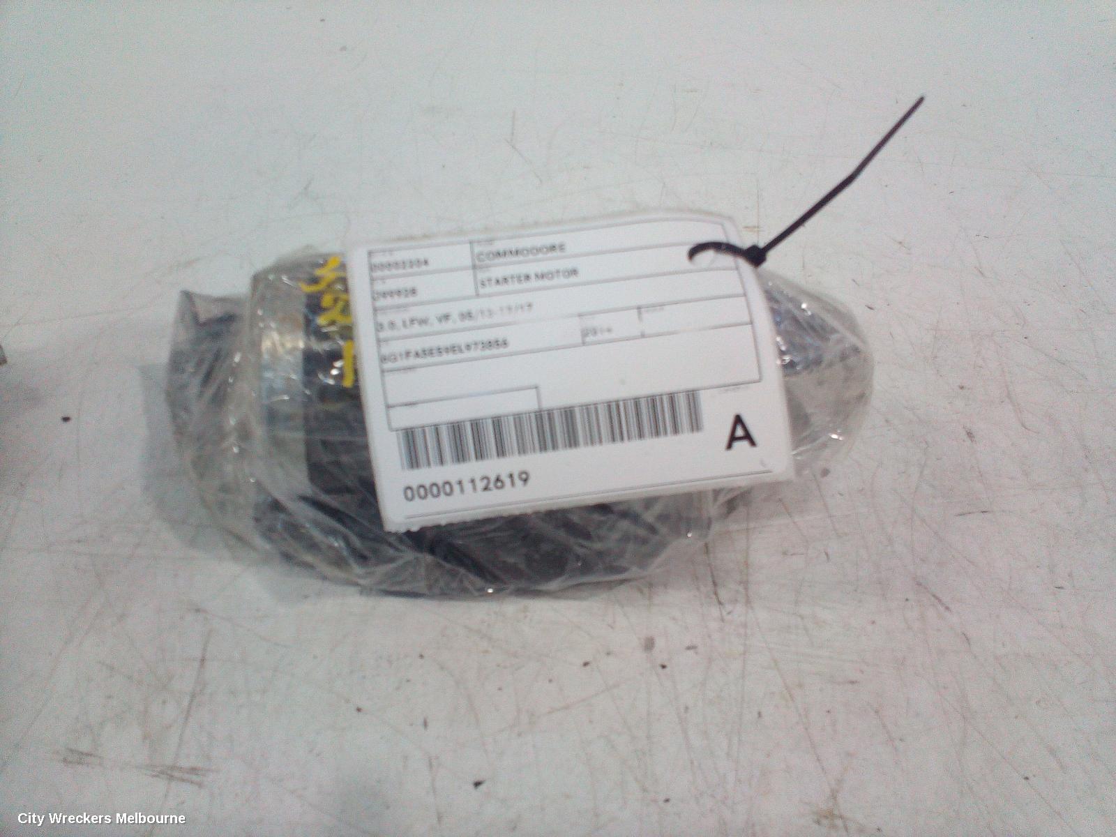 HOLDEN COMMODORE STARTER, 3.0, LFW, VF, 05/2013 - 12/2017